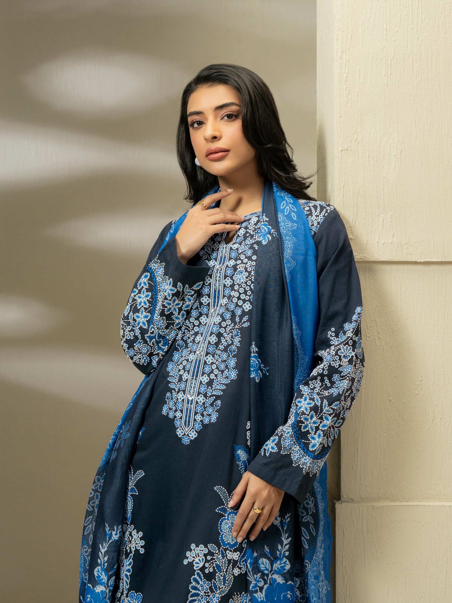 3 Piece Cambric Suit-Prined (Pret)