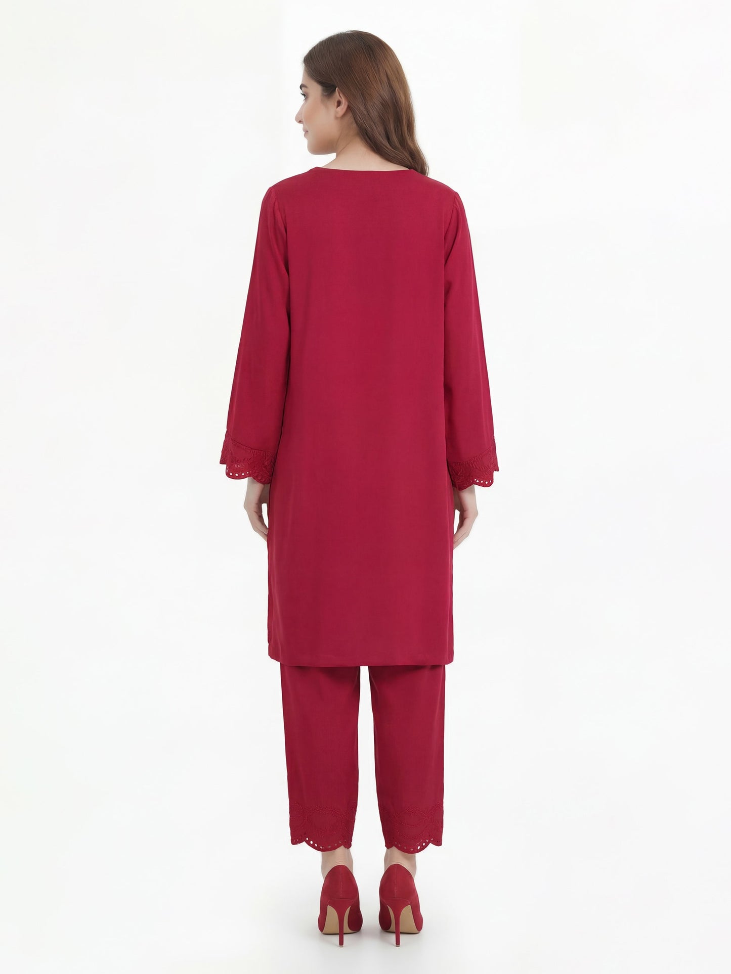 2 Piece Premium Silk Suit- Embroidered (Pret)