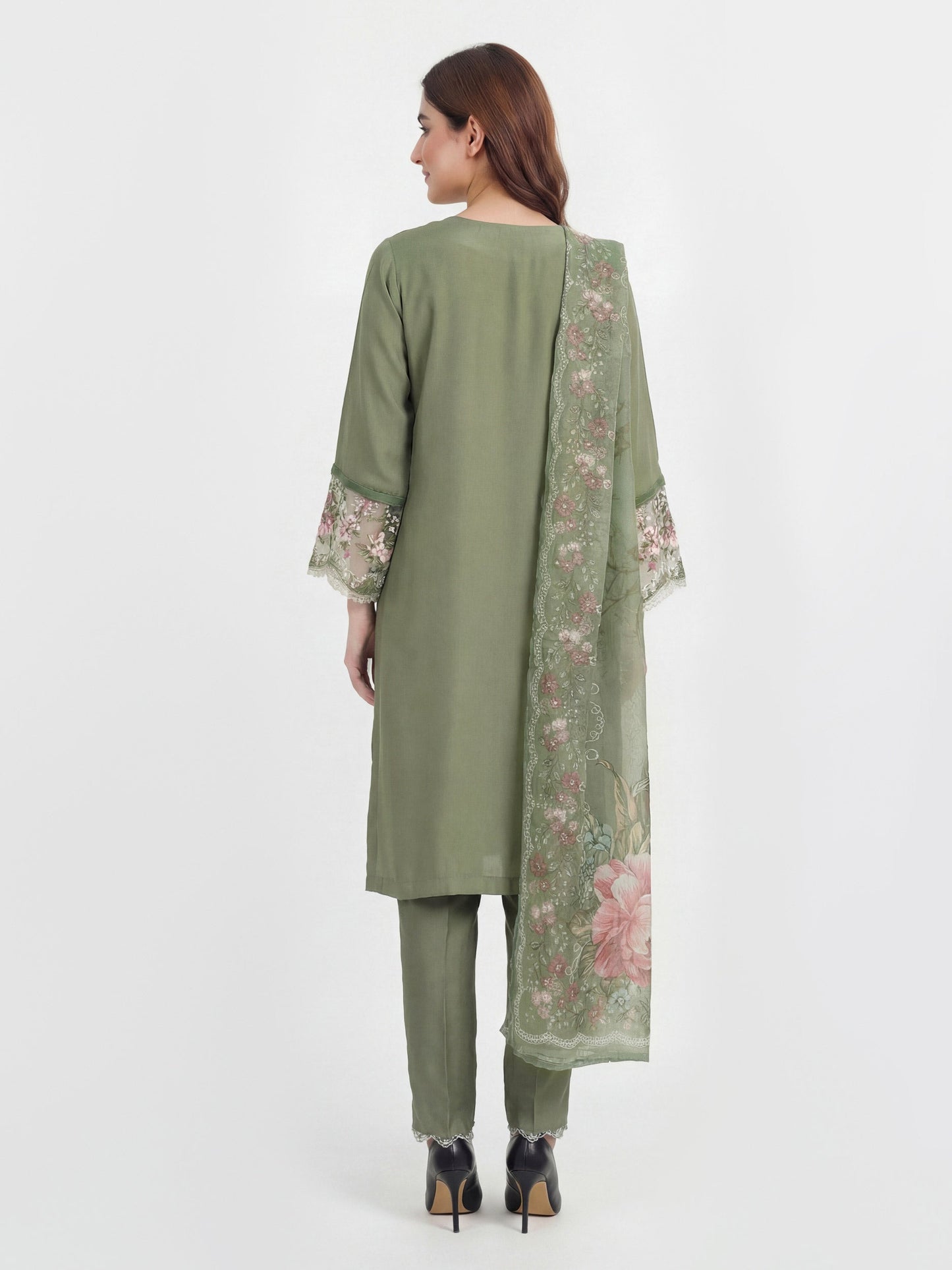 3-Piece Premium Silk Suit-Embroidered (Pret)