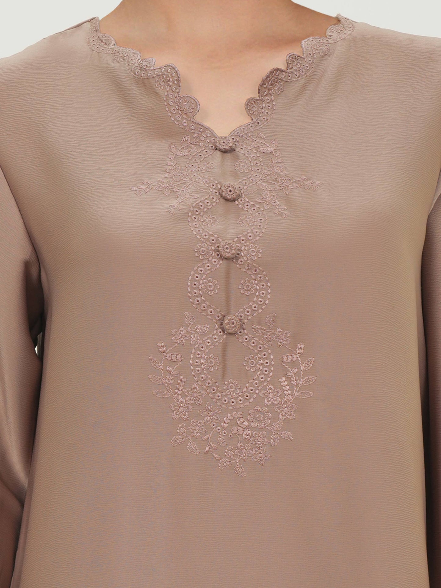 Silk Co-ord Set- Embroidered