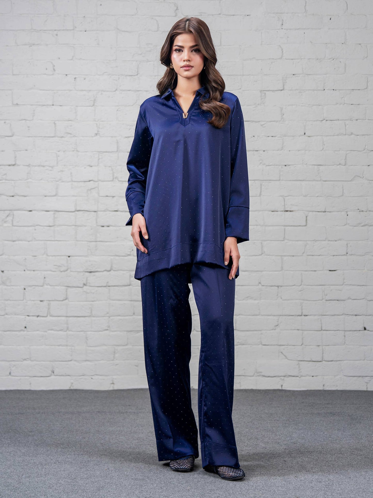 Silk Co-ord Set- Embellished