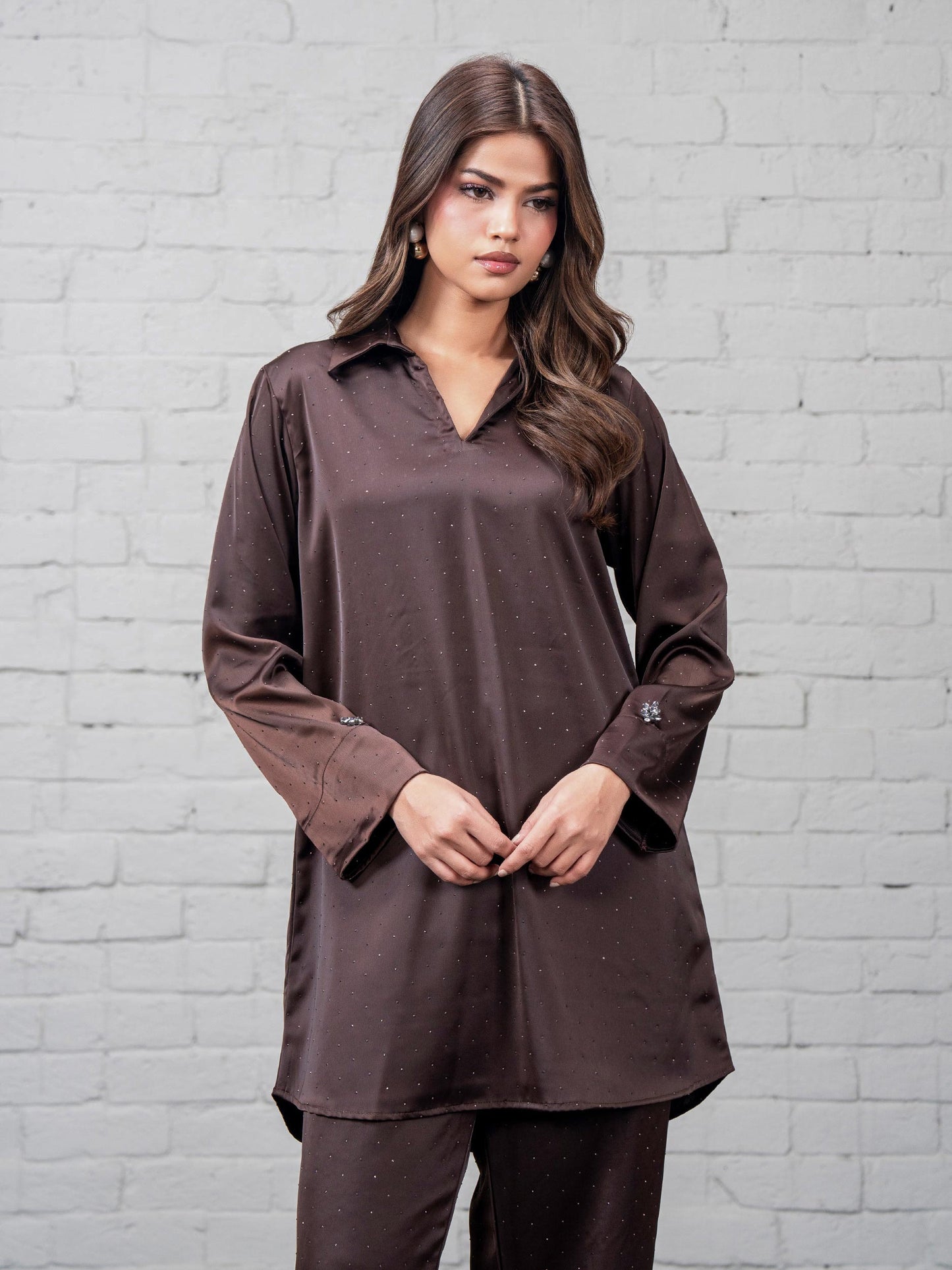 Silk Co-ord Set- Embellished