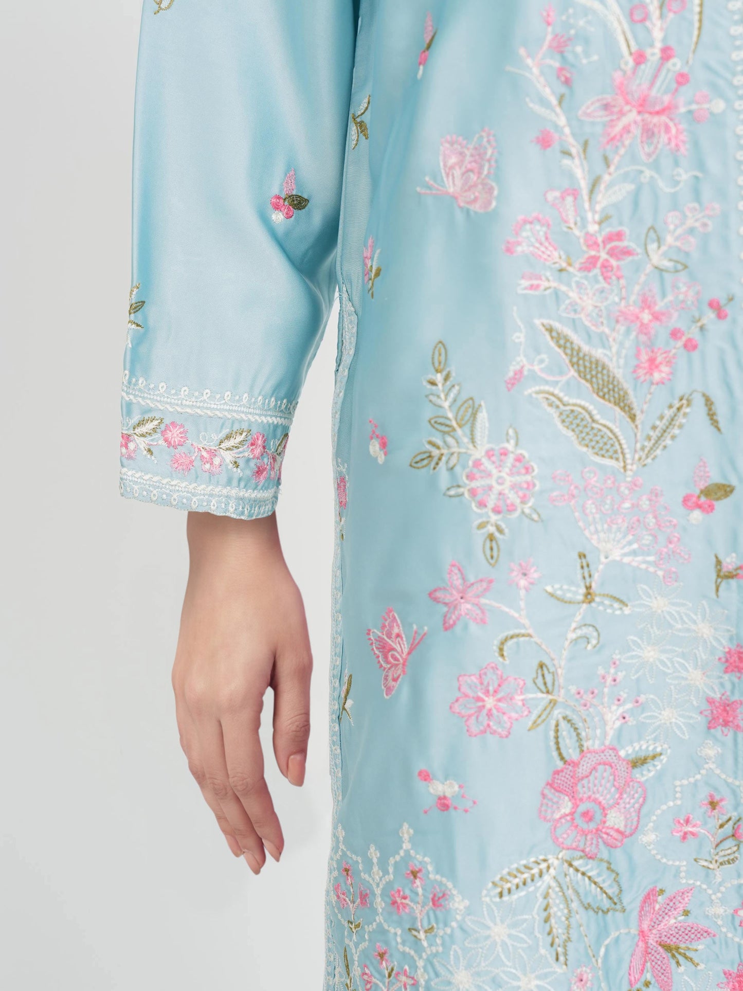 2 Piece Silk Suit- Embroidered (Pret)