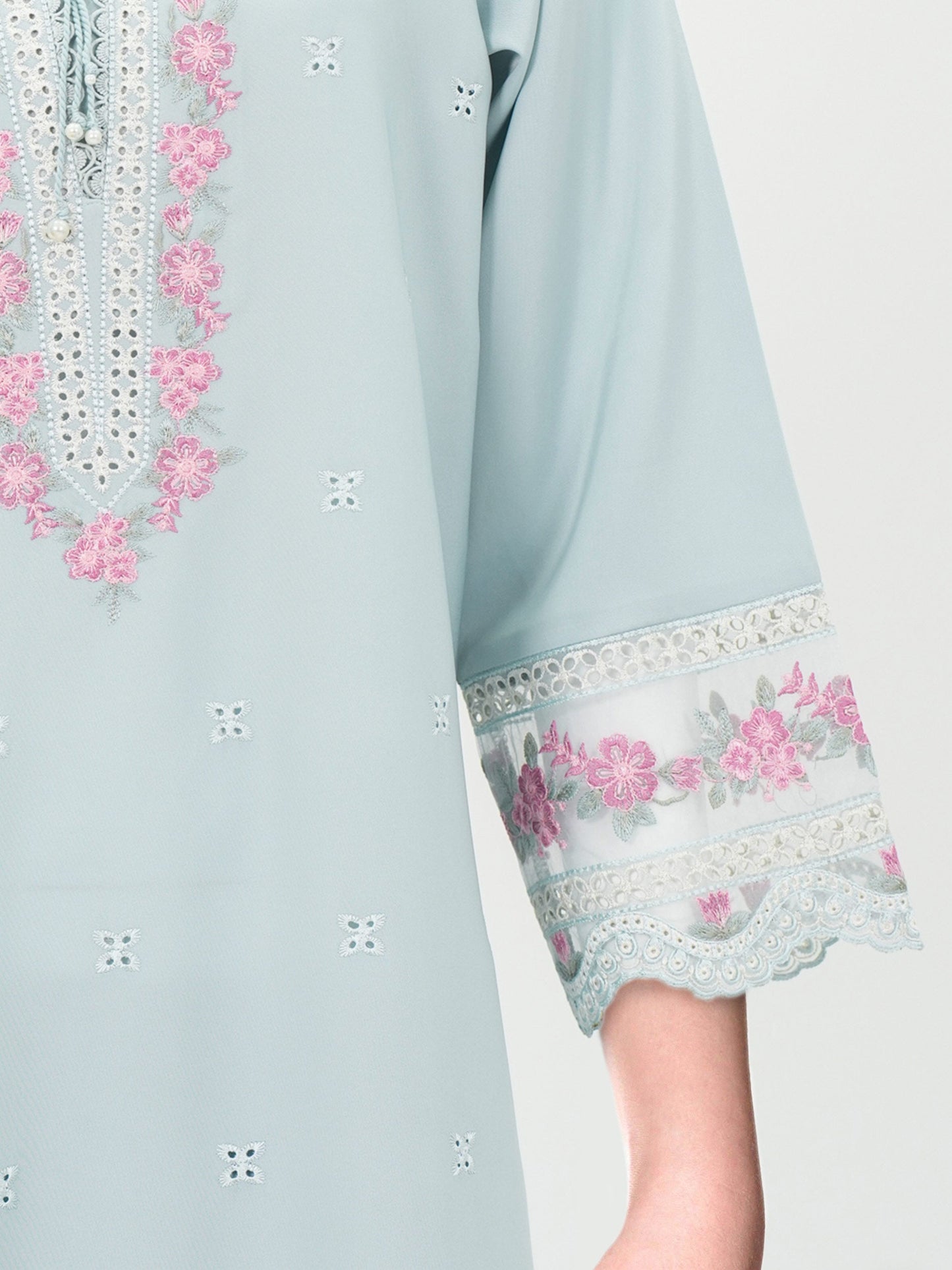 2 Piece Premium Silk Suit- Embroidered (Pret)