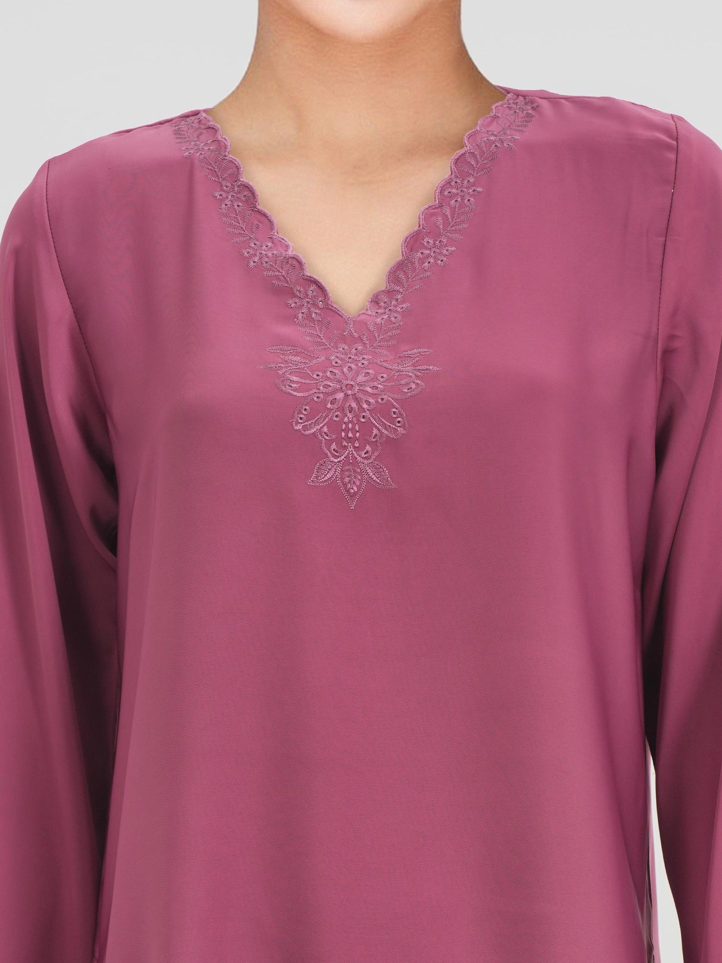 Premium Silk Co-ord Set- Embroidered