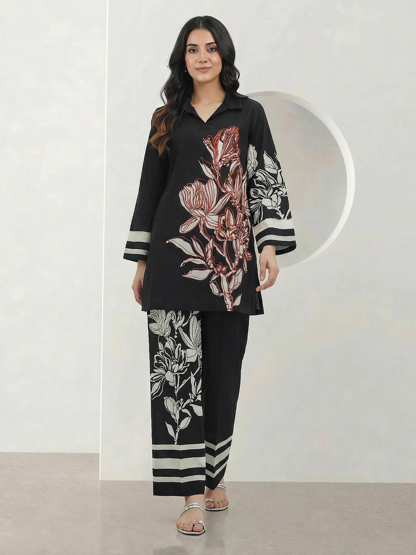 Cambric Co-ord Set- Embroidered