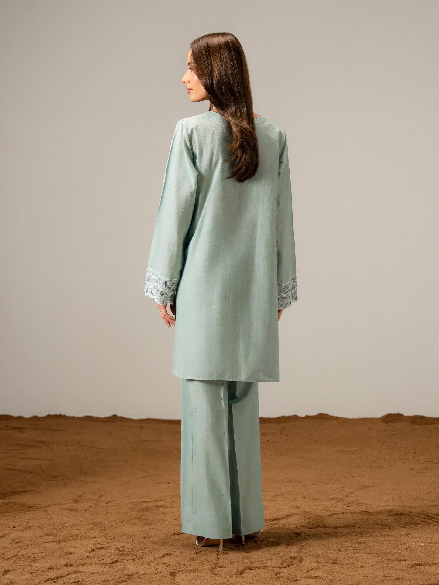 2 Piece Viscose Suit- Embroidered (Pret)