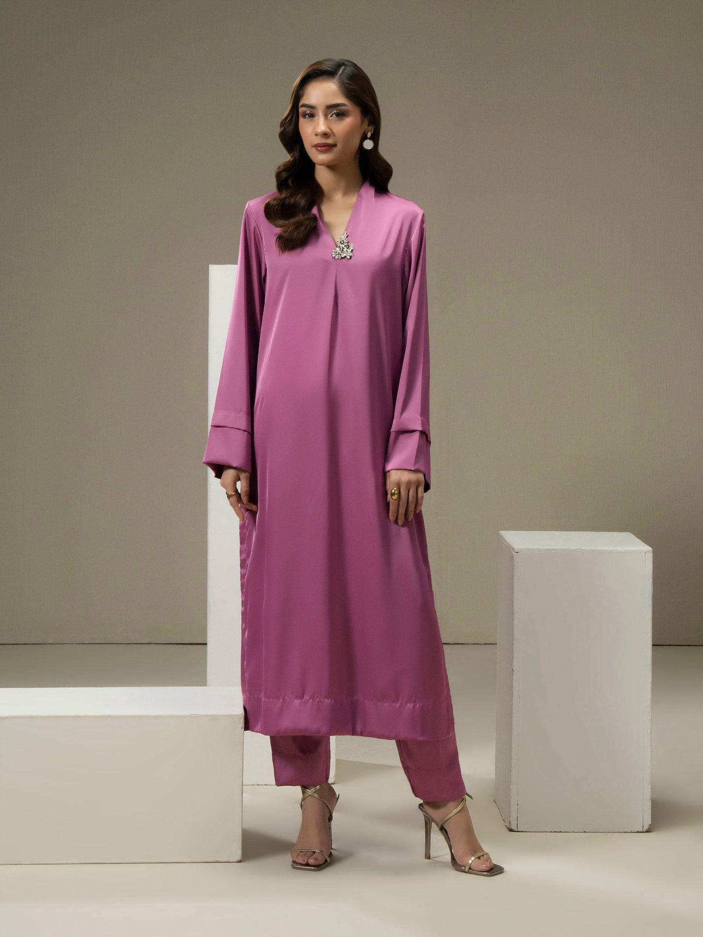 2 Piece Silk Suit-Dyed (Pret)