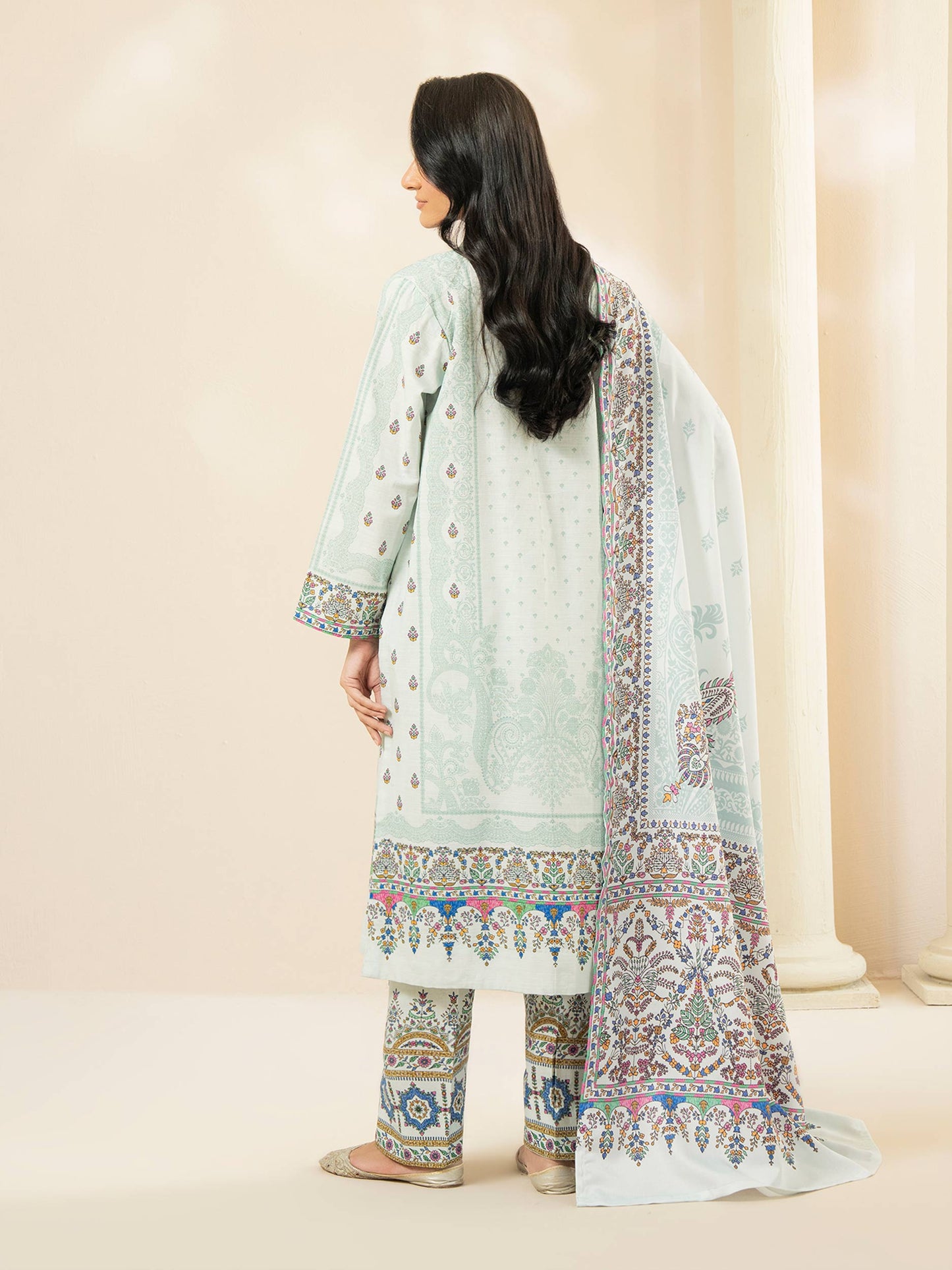 3-Piece Slub Khaddar Suit (Pret)