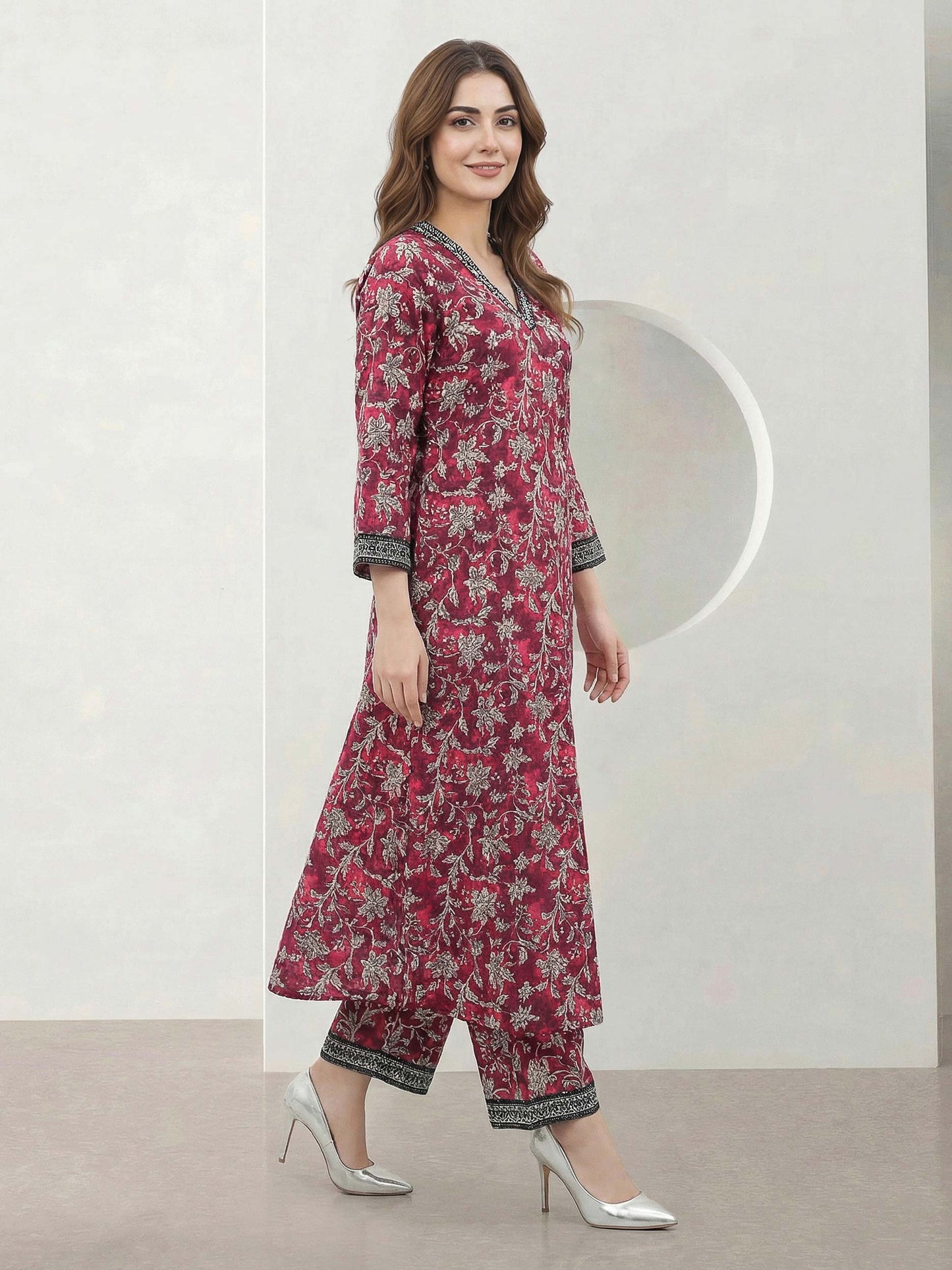 2 Piece Viscose Slub Suit (Pret)