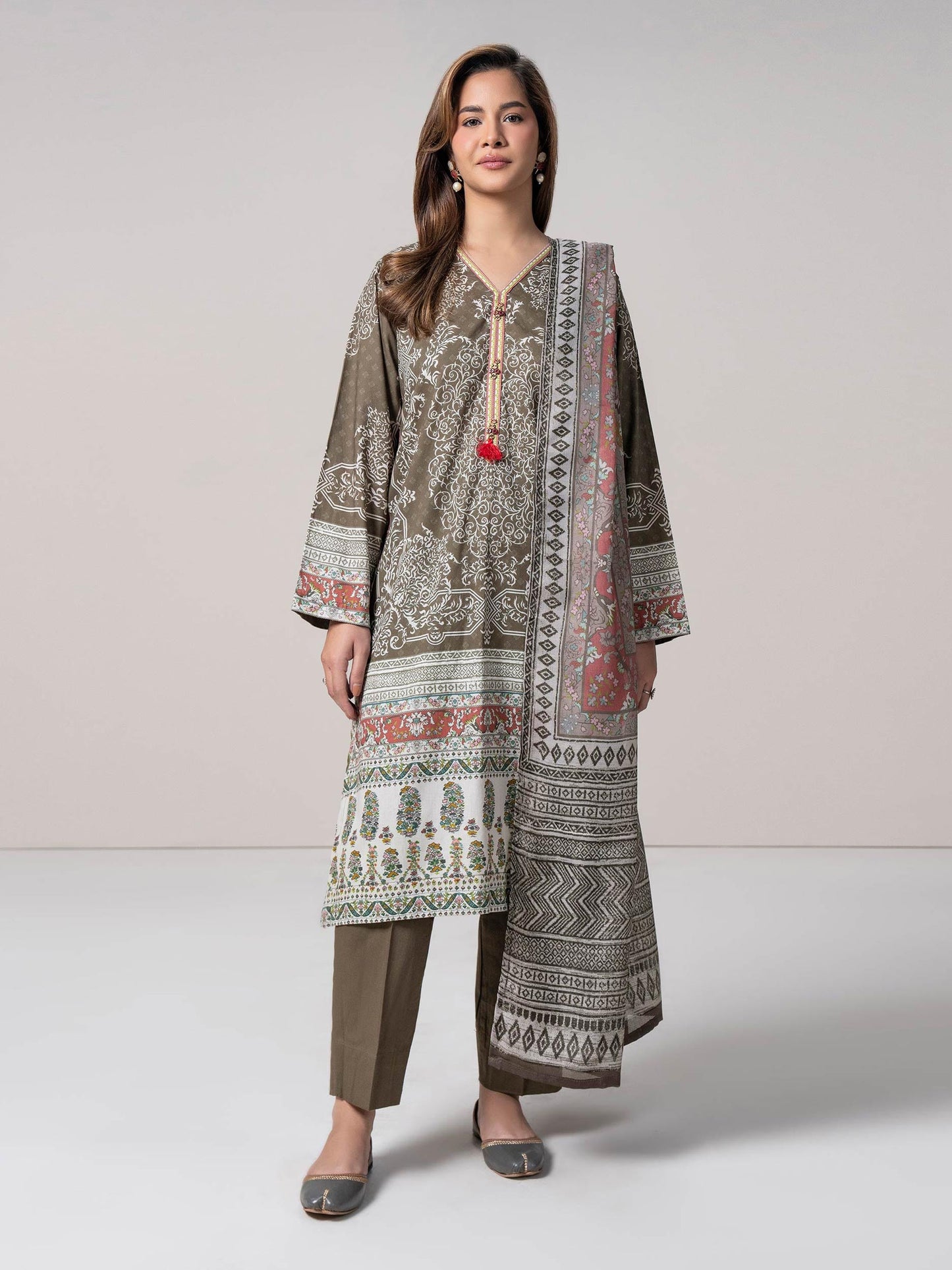 3 Piece Cotton Suit (Pret)