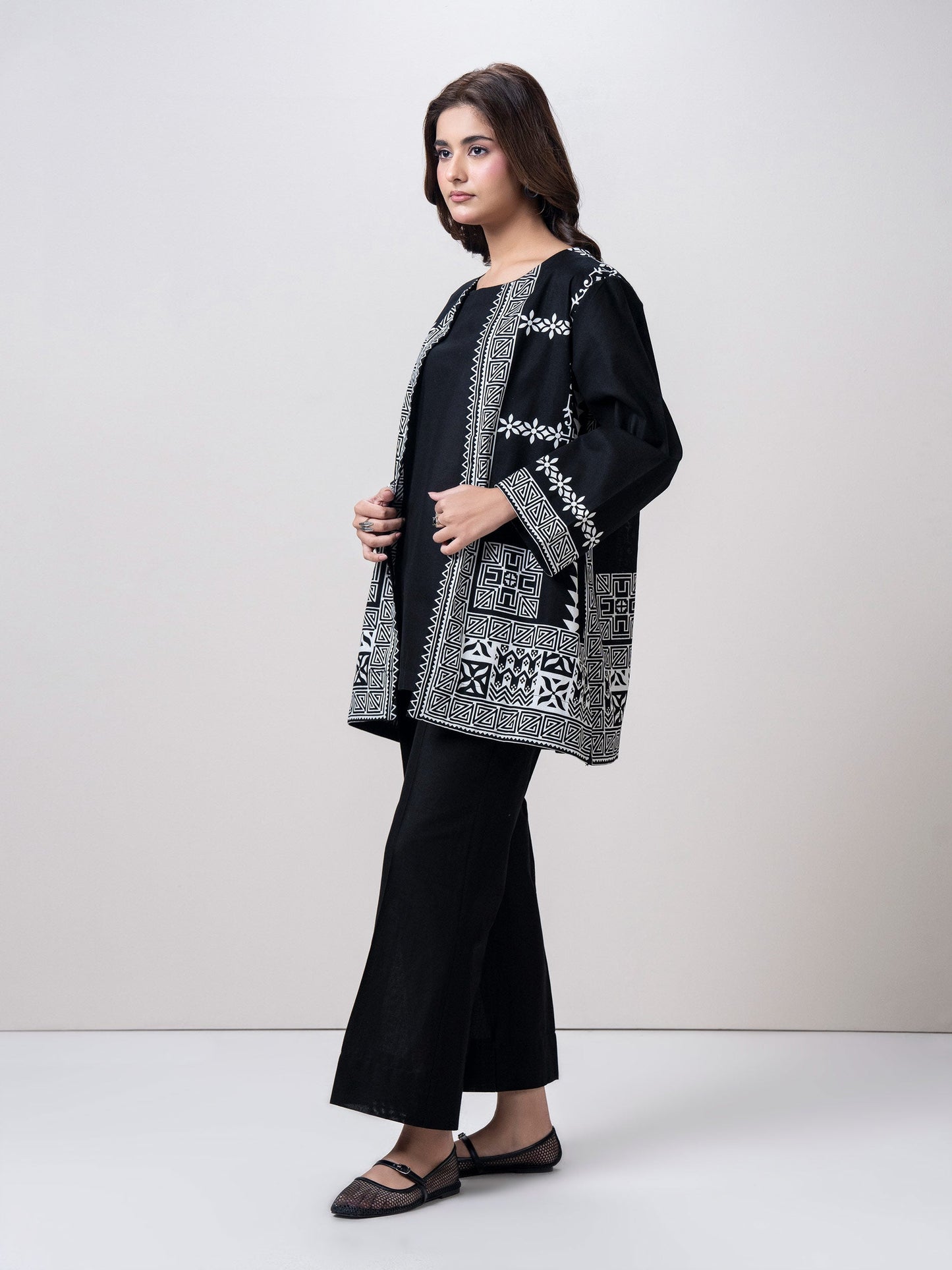 Khaddar Cardigan Co-ord Set