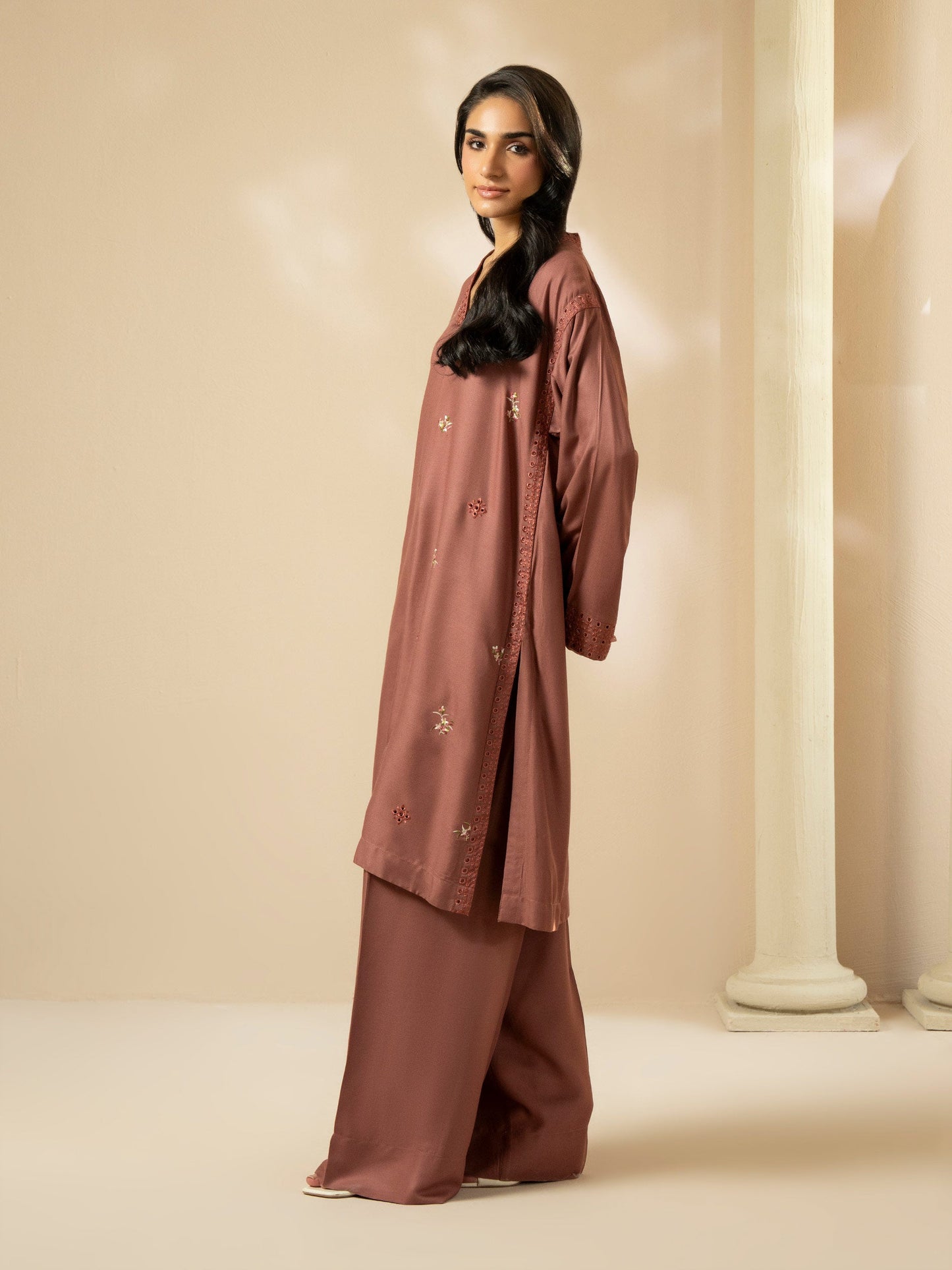 2 Piece Crepe Suit-Embroidered (Pret)