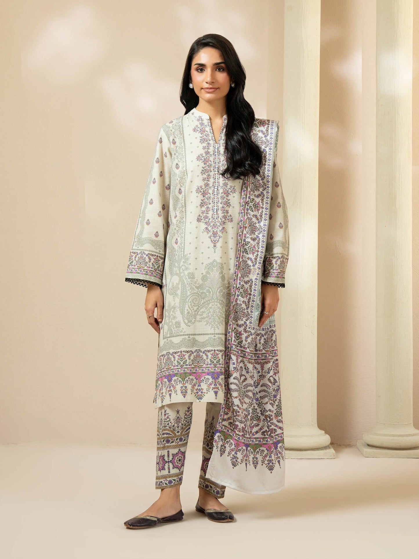 3 Piece Khaddar Suit (Pret)