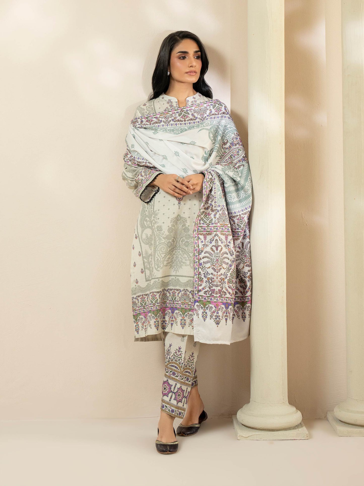 3 Piece Khaddar Suit (Pret)