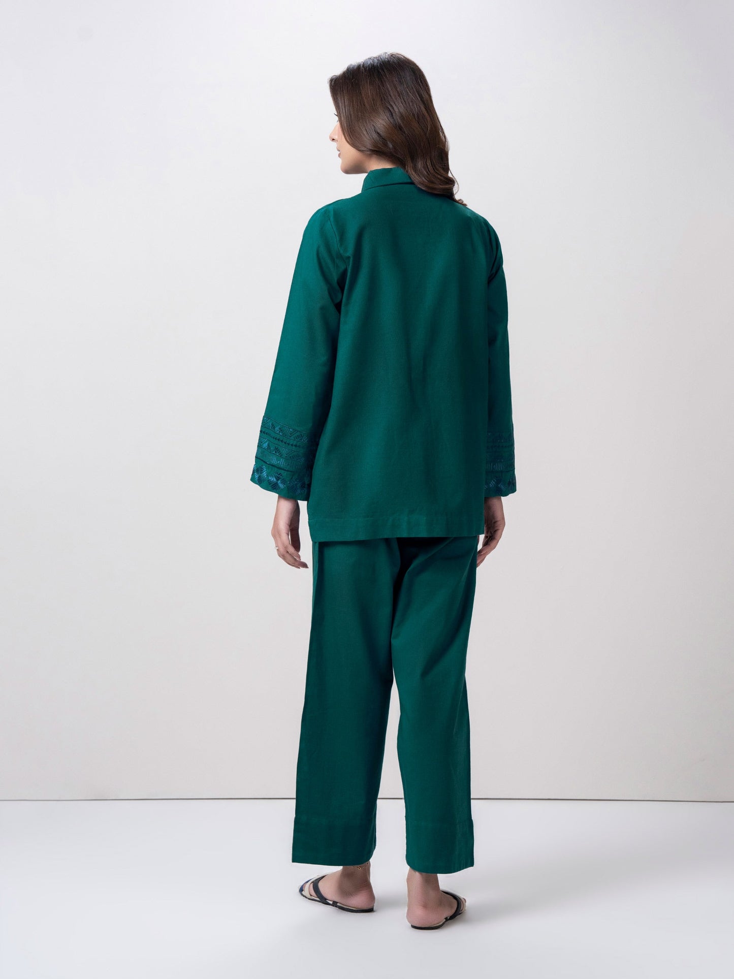 Khaddar Co-ord Set- Embroidered