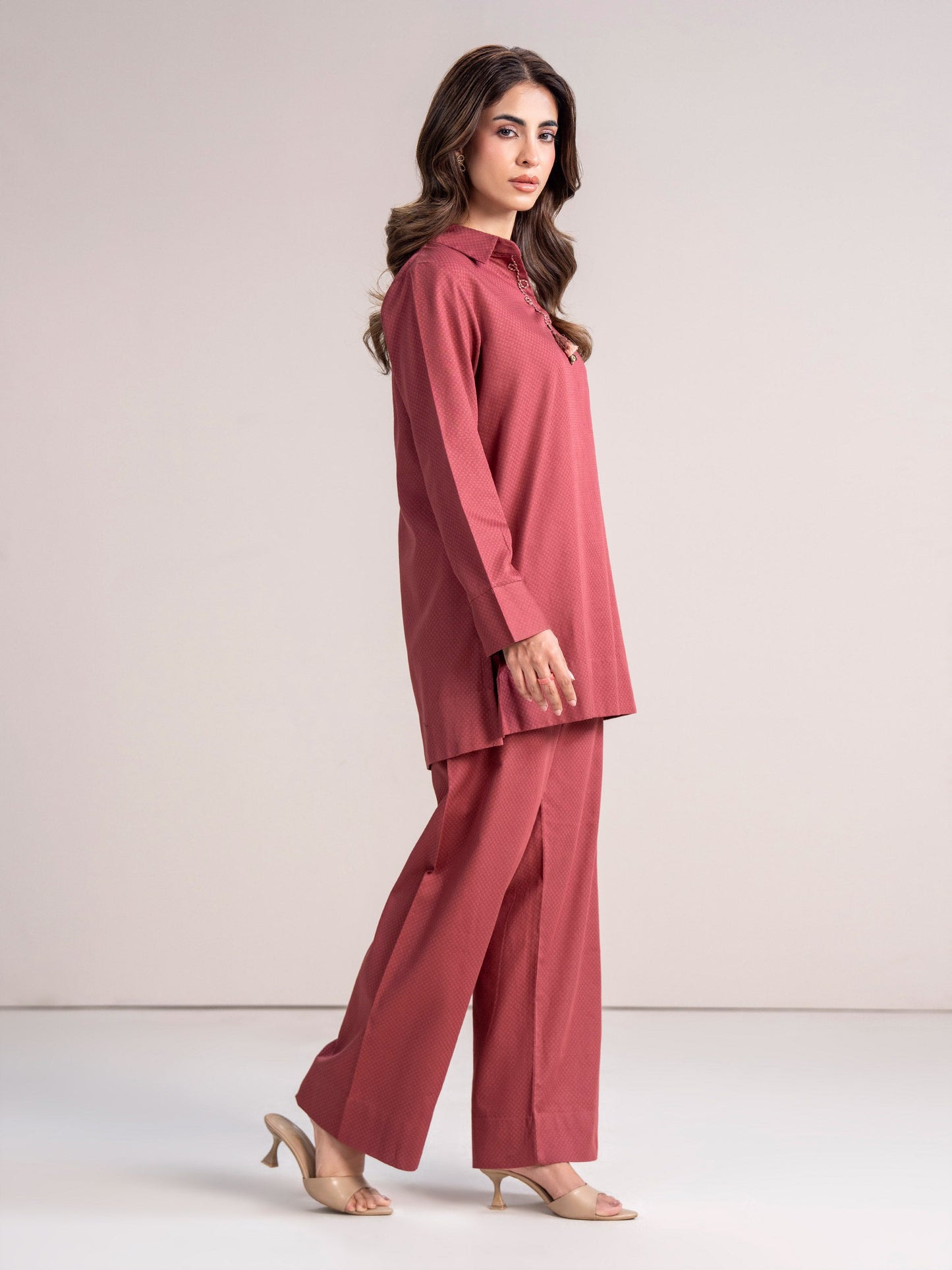 Self Jacquard Co-ord Set