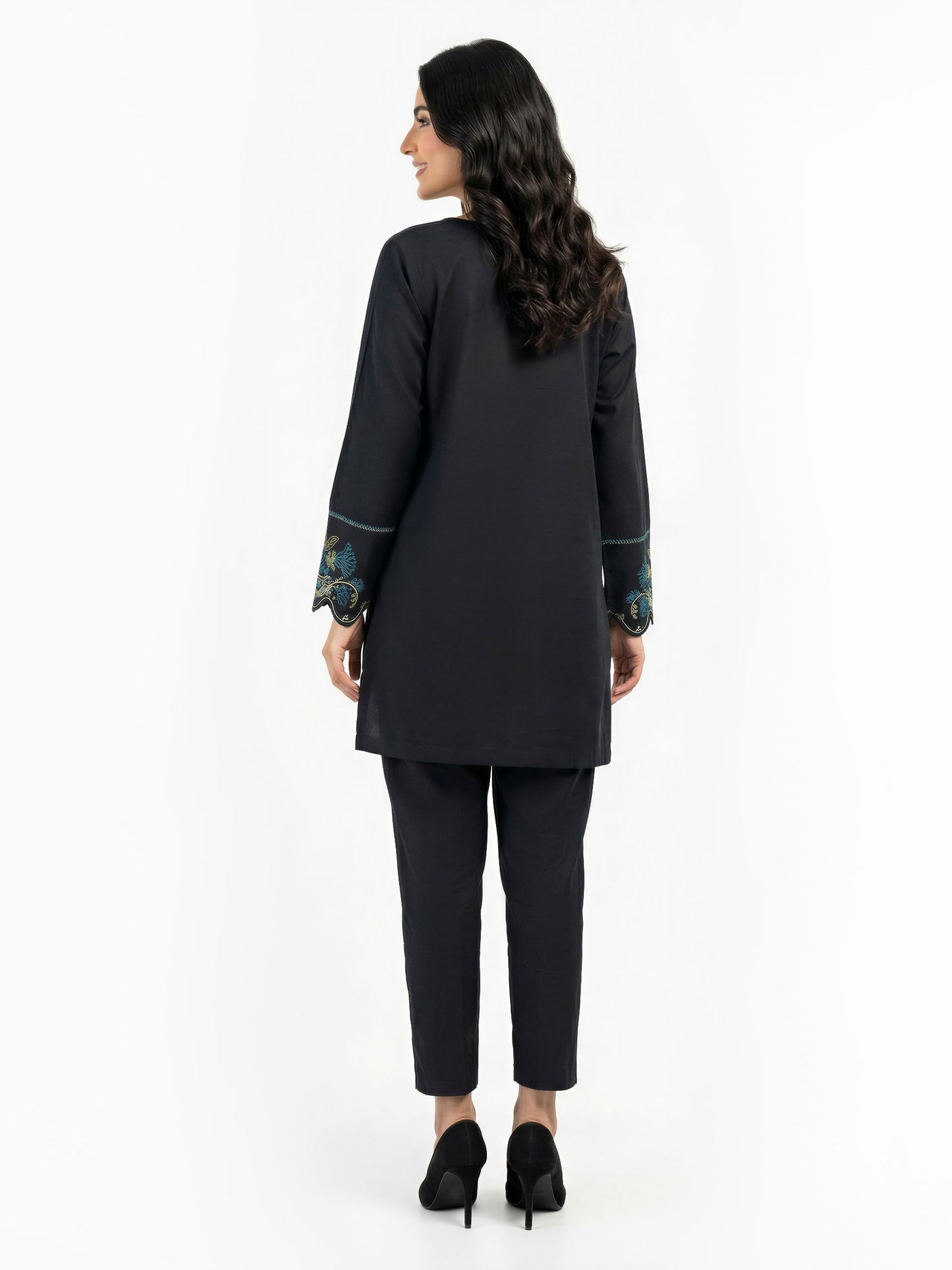 Crepe Kurti-Embroidered (Pret)