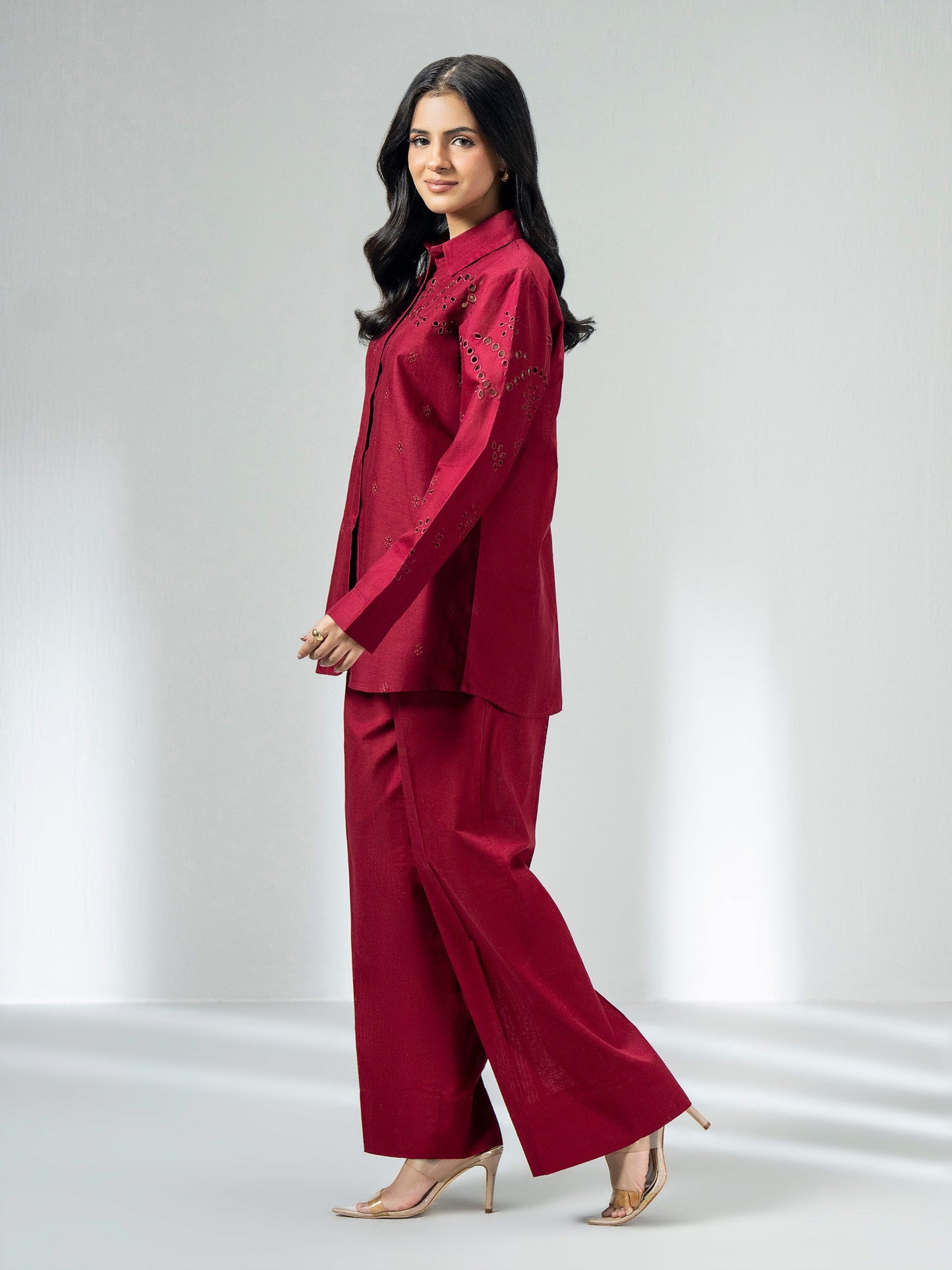 Khaddar Co-ord Set- Embroidered