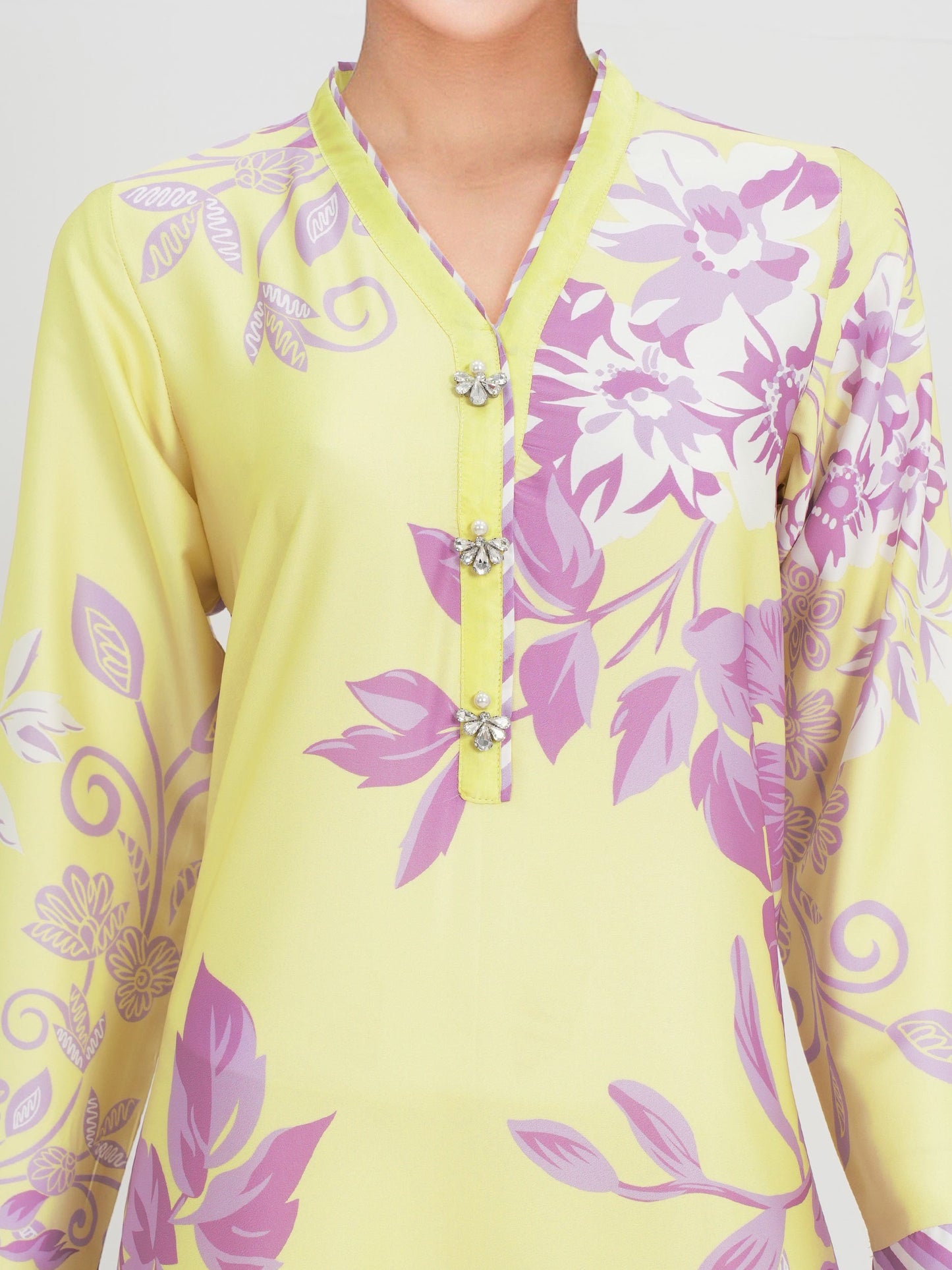 2 Piece Silk Suit-Embellished (Pret)