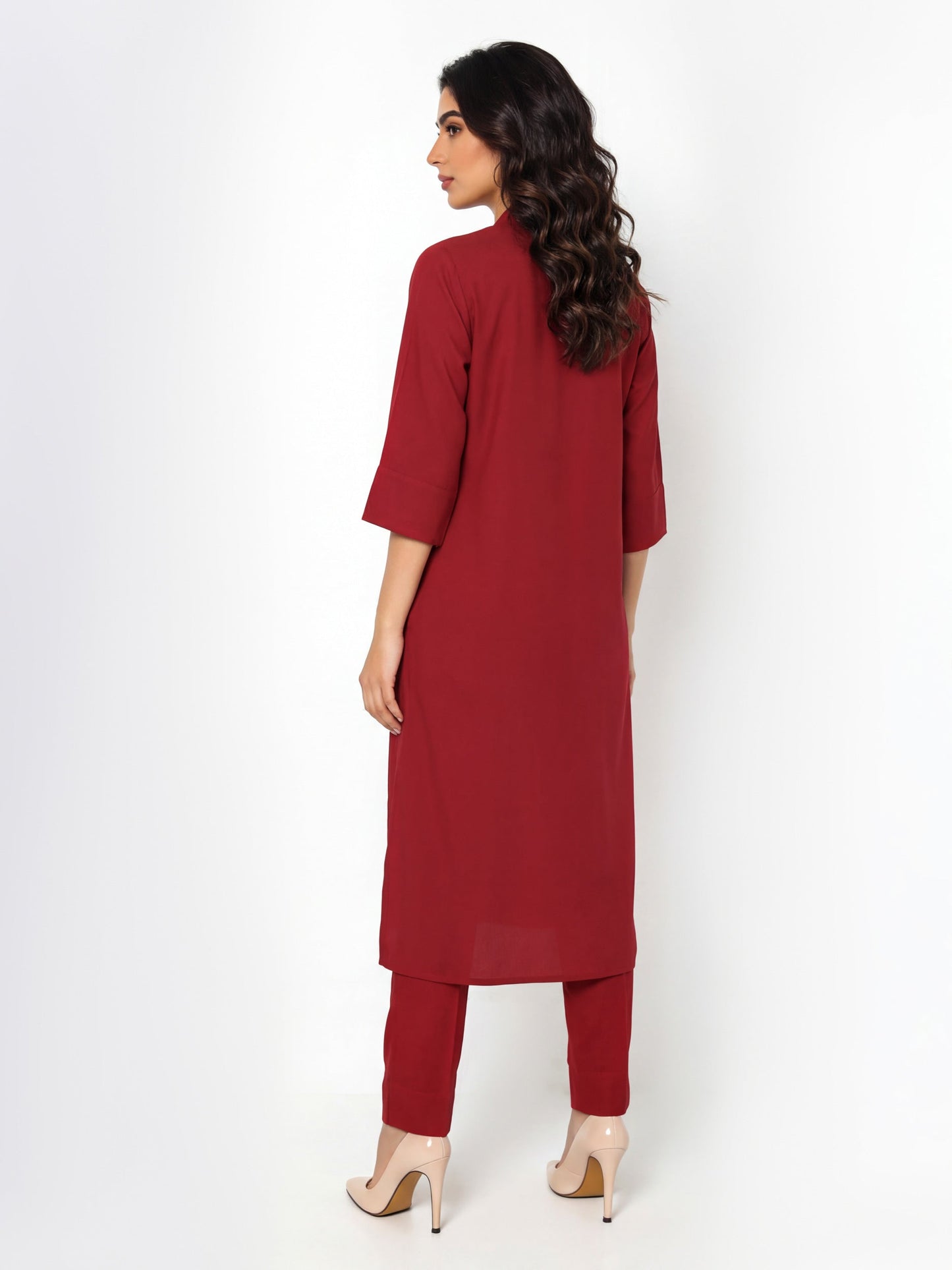 2 Piece Silk Suit- Embroidered (Pret)