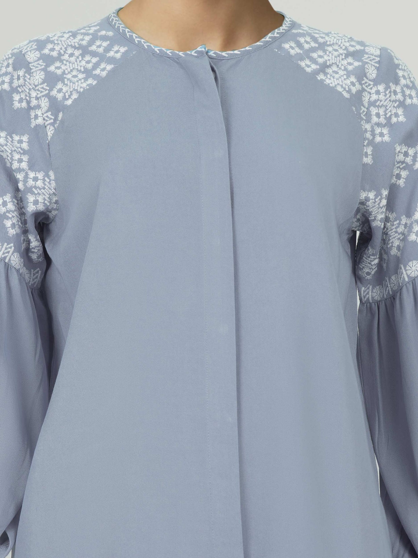 Denim Co-ord Set- Embroidered