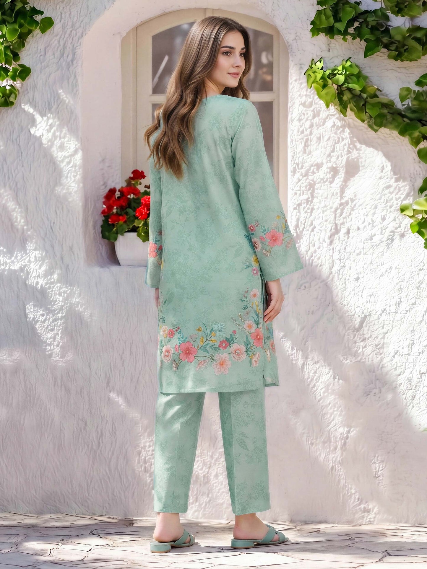 2 Piece Lawn Suit- Embroidered (Pret)