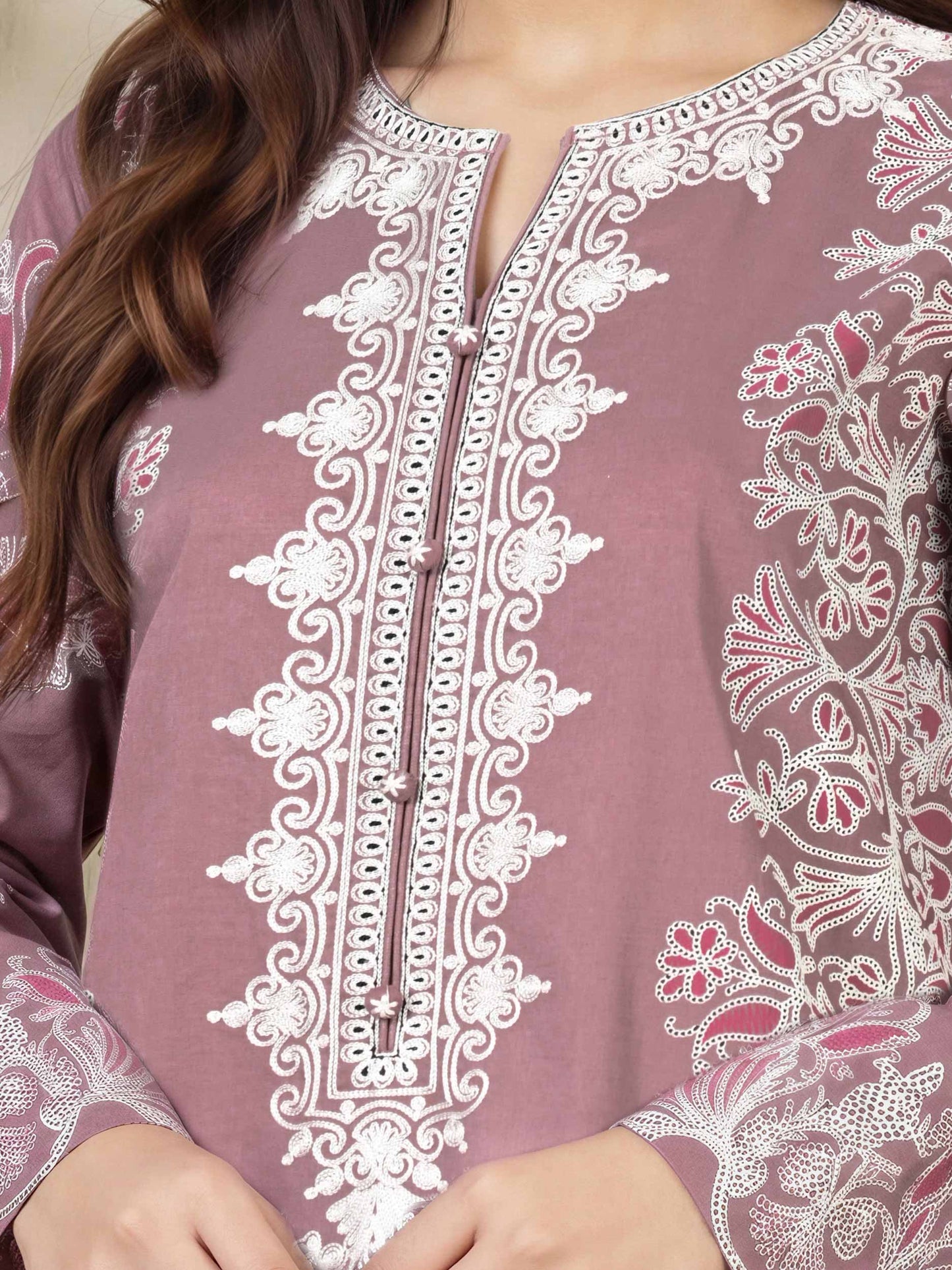 3 Piece Lawn Suit- Embroidered (Pret)