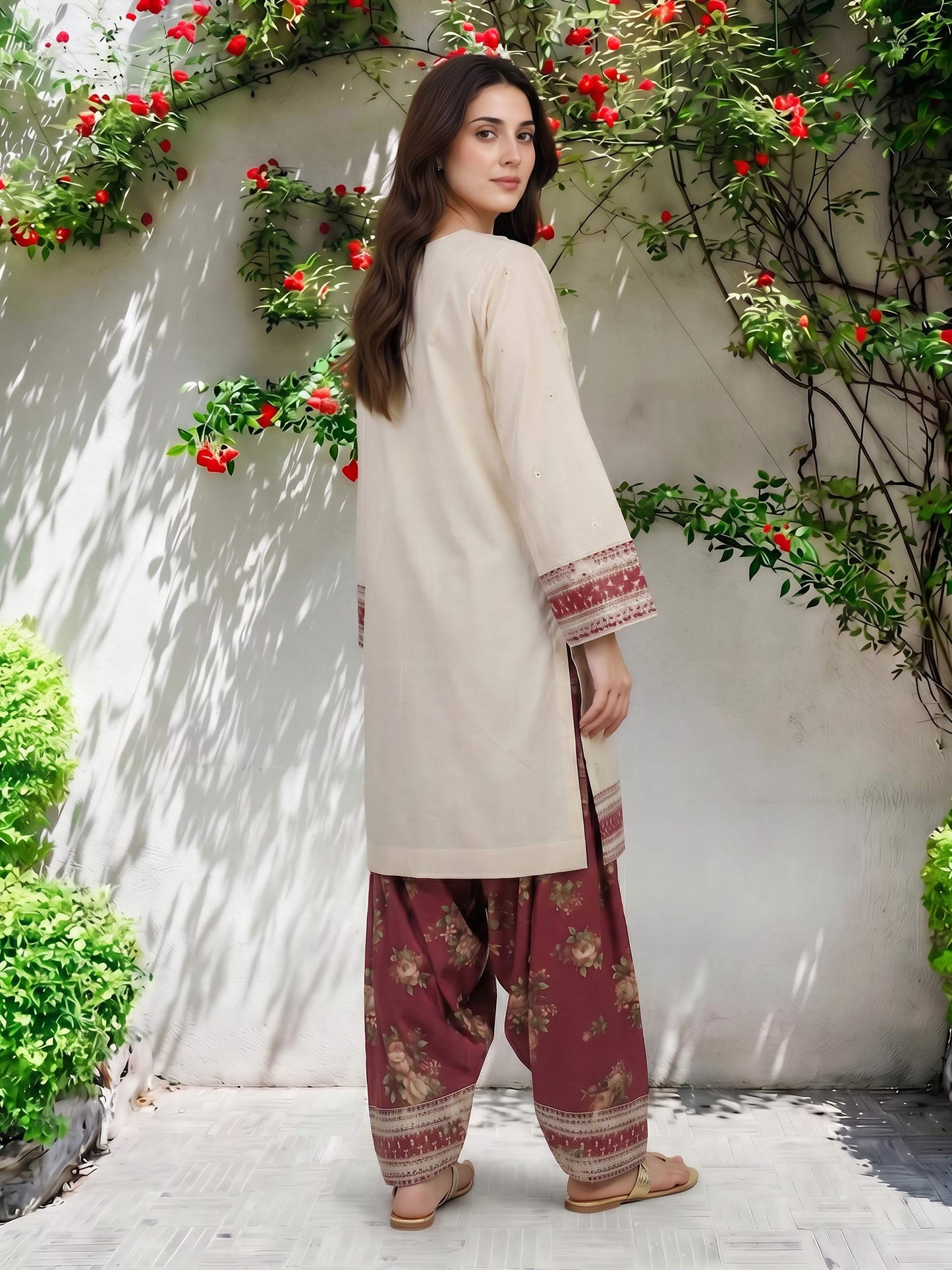 2 Piece Lawn Suit- Embroidered (Pret)