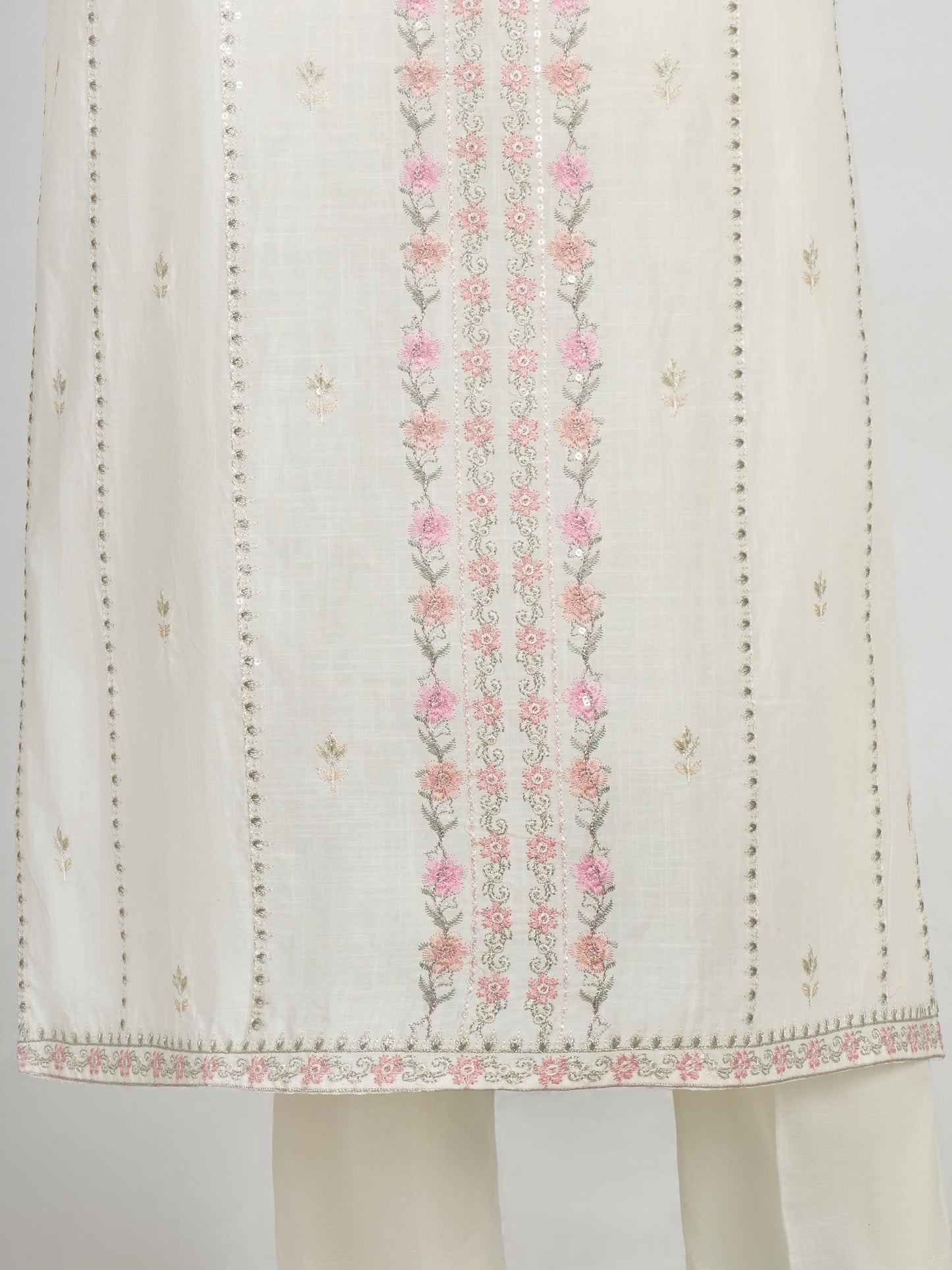 2 Piece Lawn Slub Suit- Embroidered (Pret)