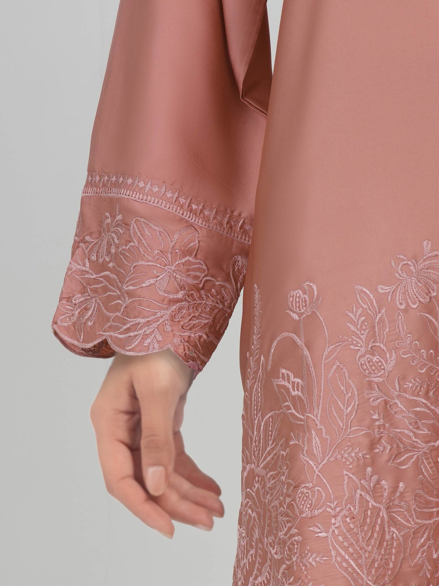 Silk Co-ord Set- Embroidered