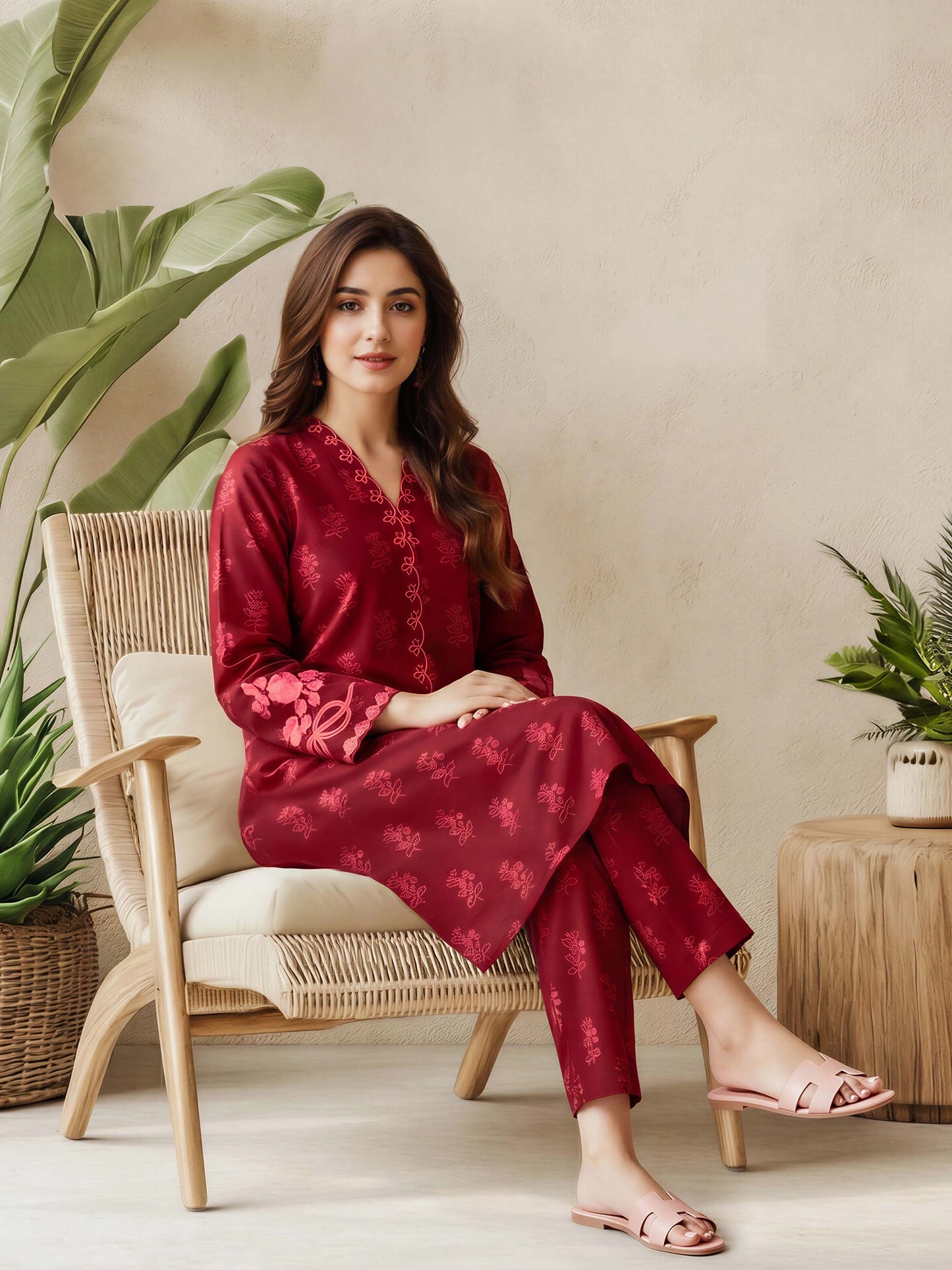 2 Piece Lawn Suit- Embroidered (Pret)