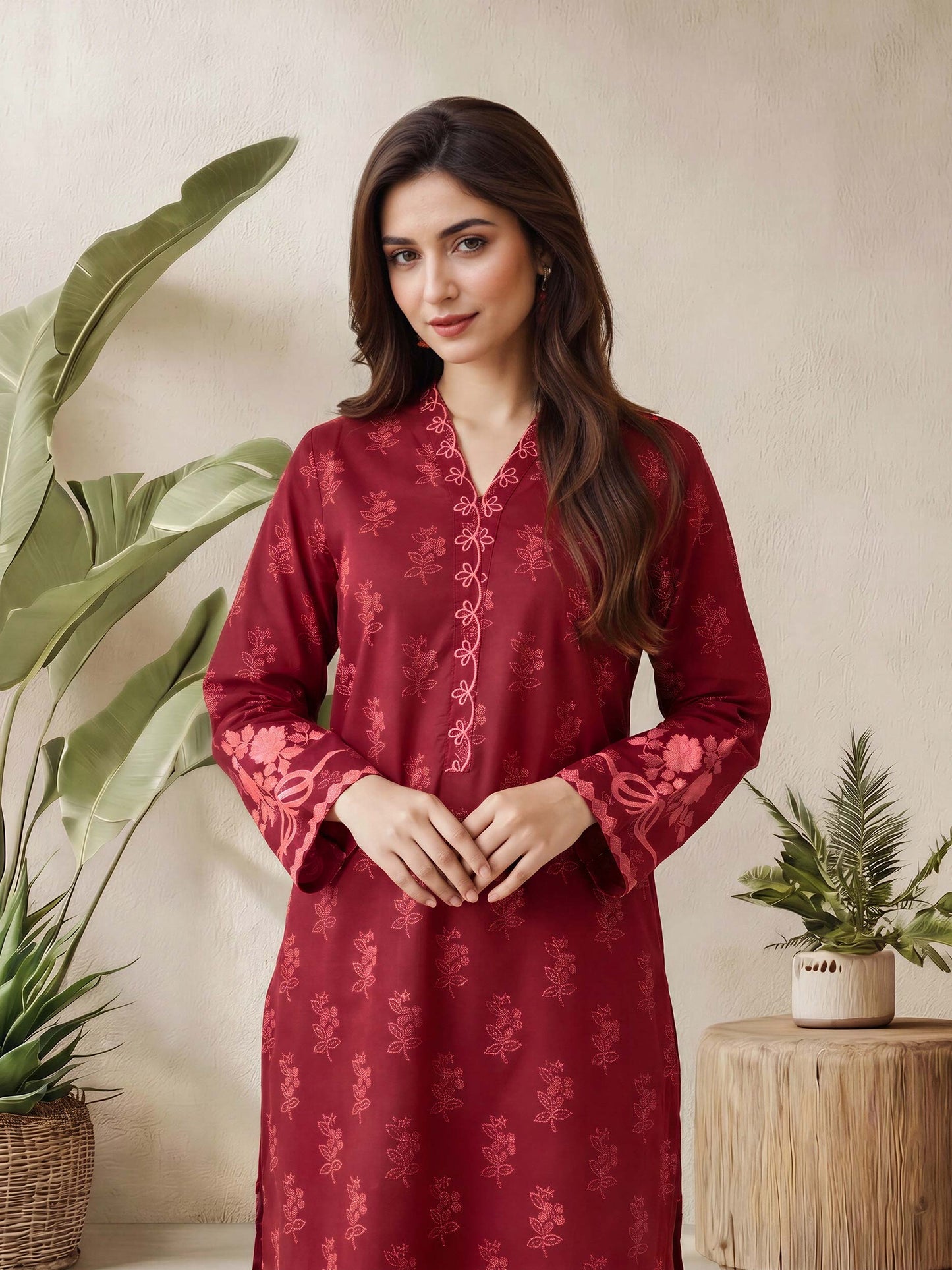 2 Piece Lawn Suit- Embroidered (Pret)