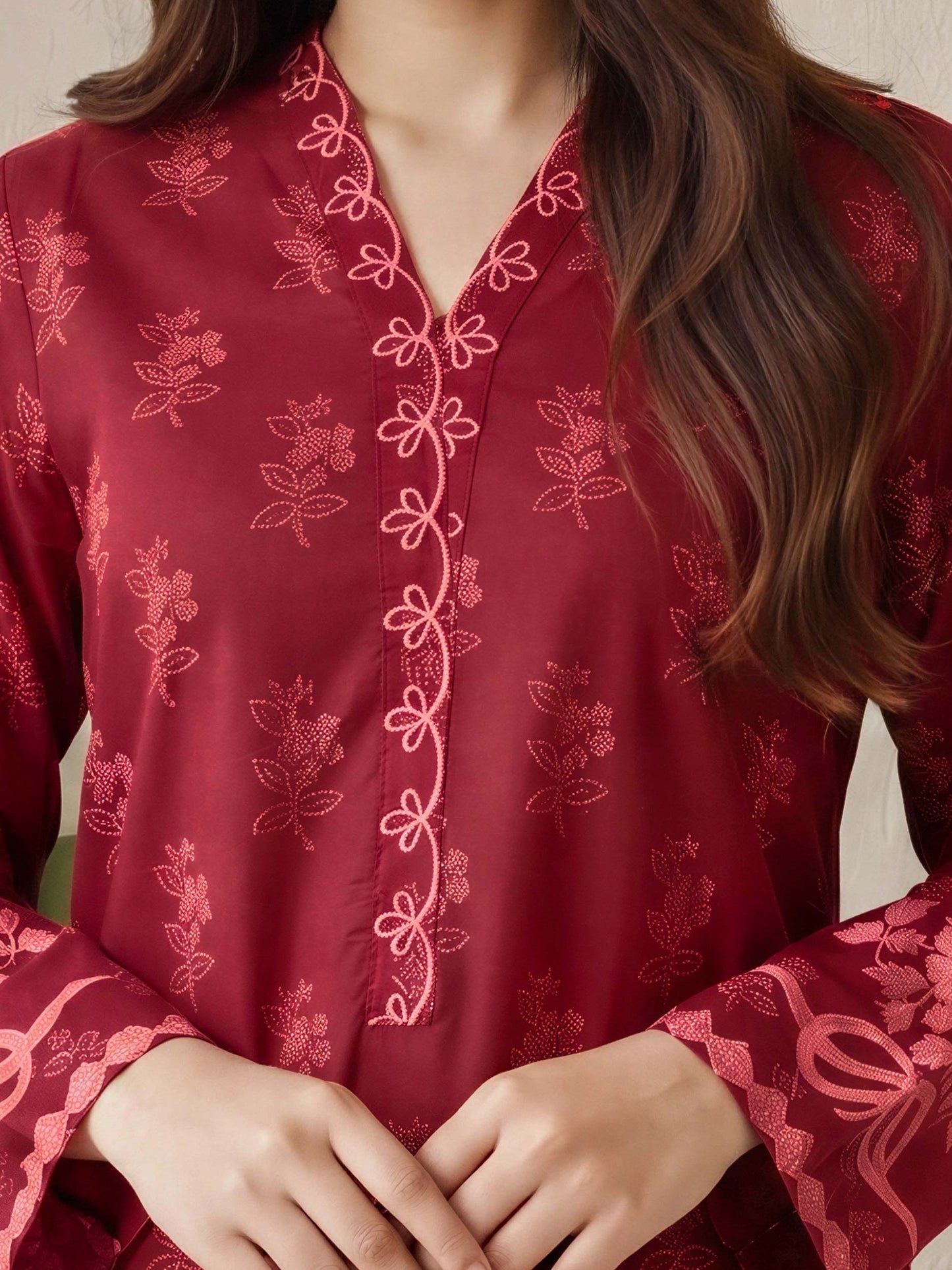 2 Piece Lawn Suit- Embroidered (Pret)