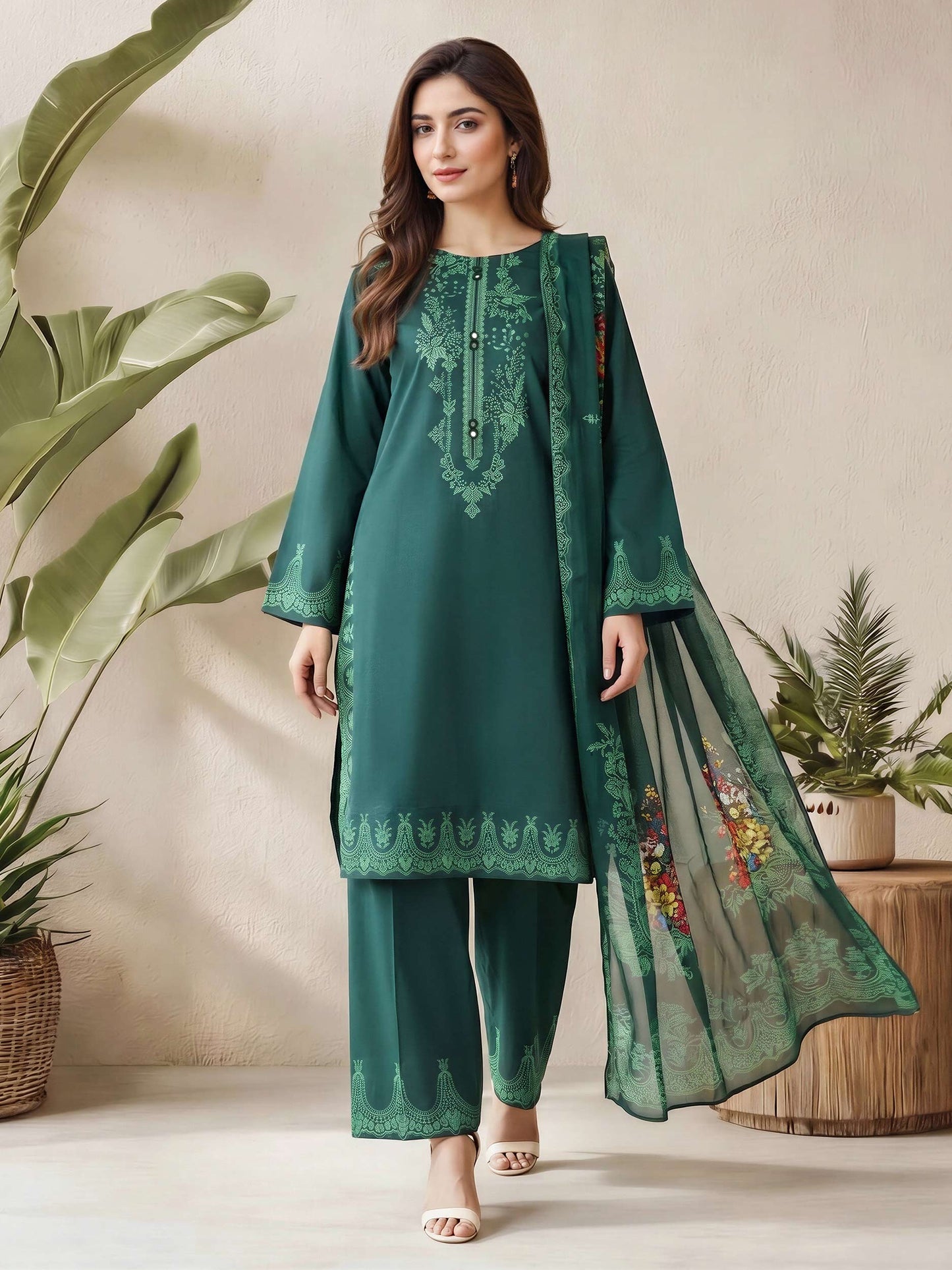3 Piece Lawn Suit (Pret)