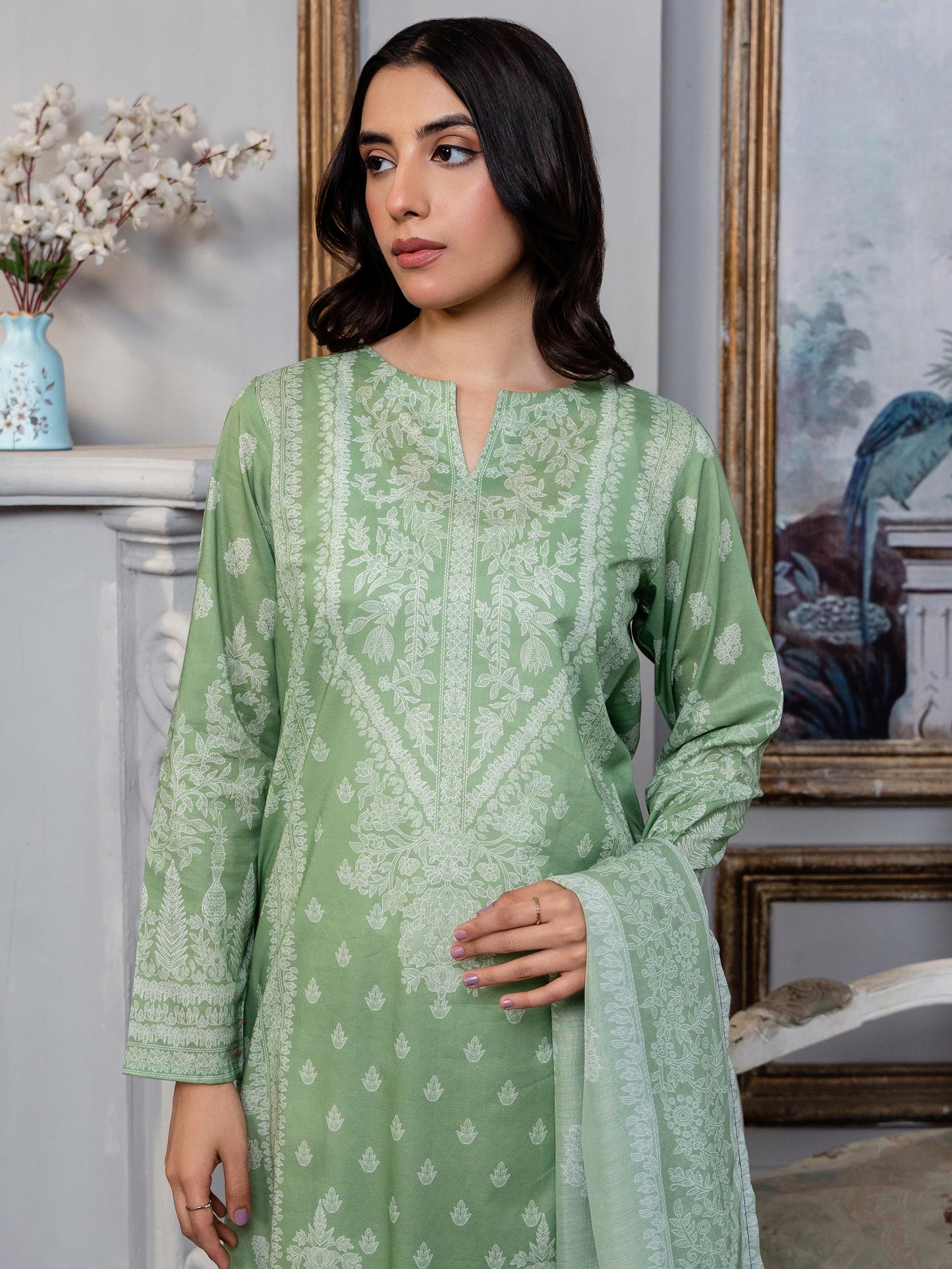 2 Piece Lawn Suit-Paste Print (Pret)