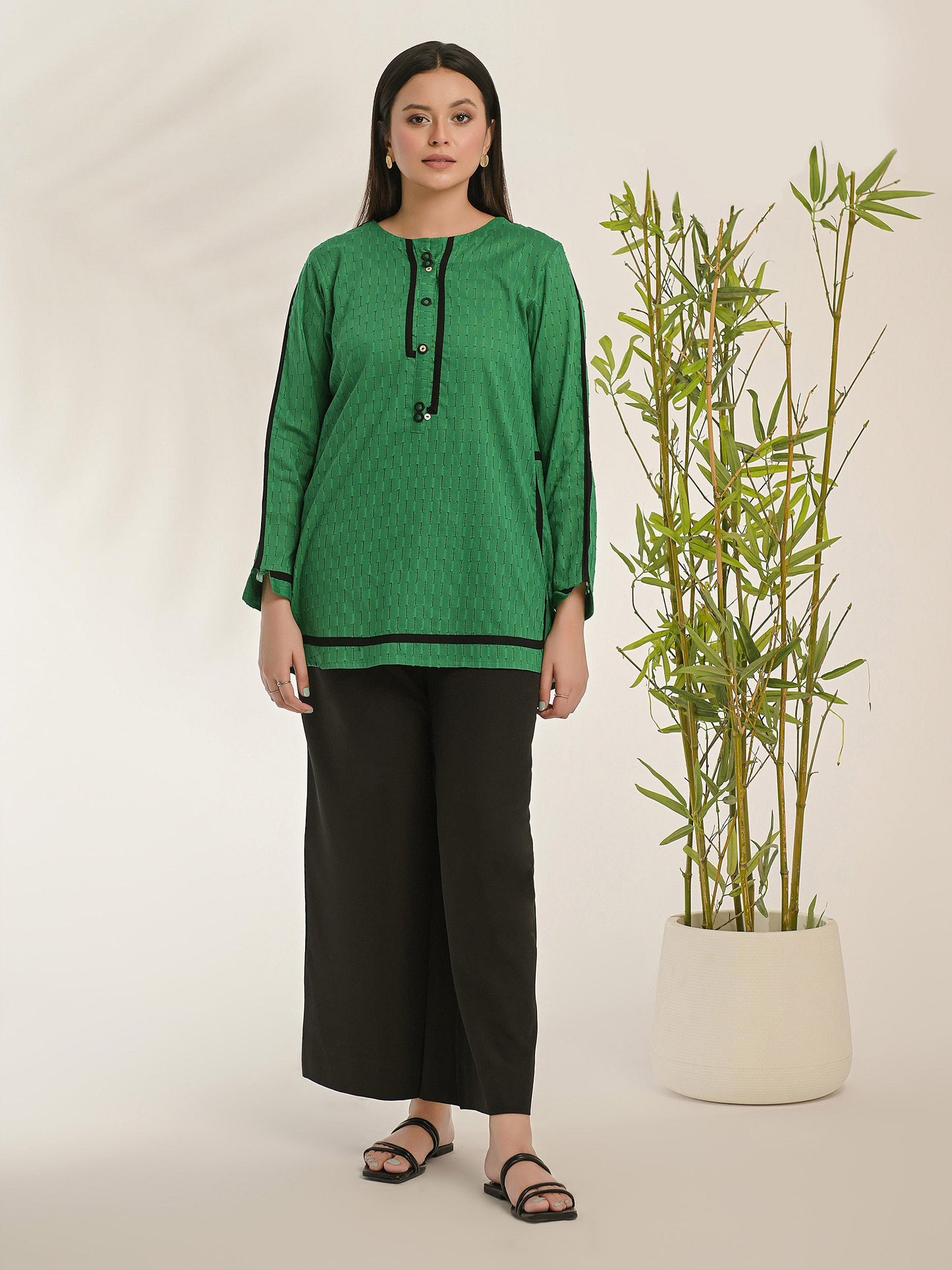 Texture Lawn Kurti-Dyed (Pret)