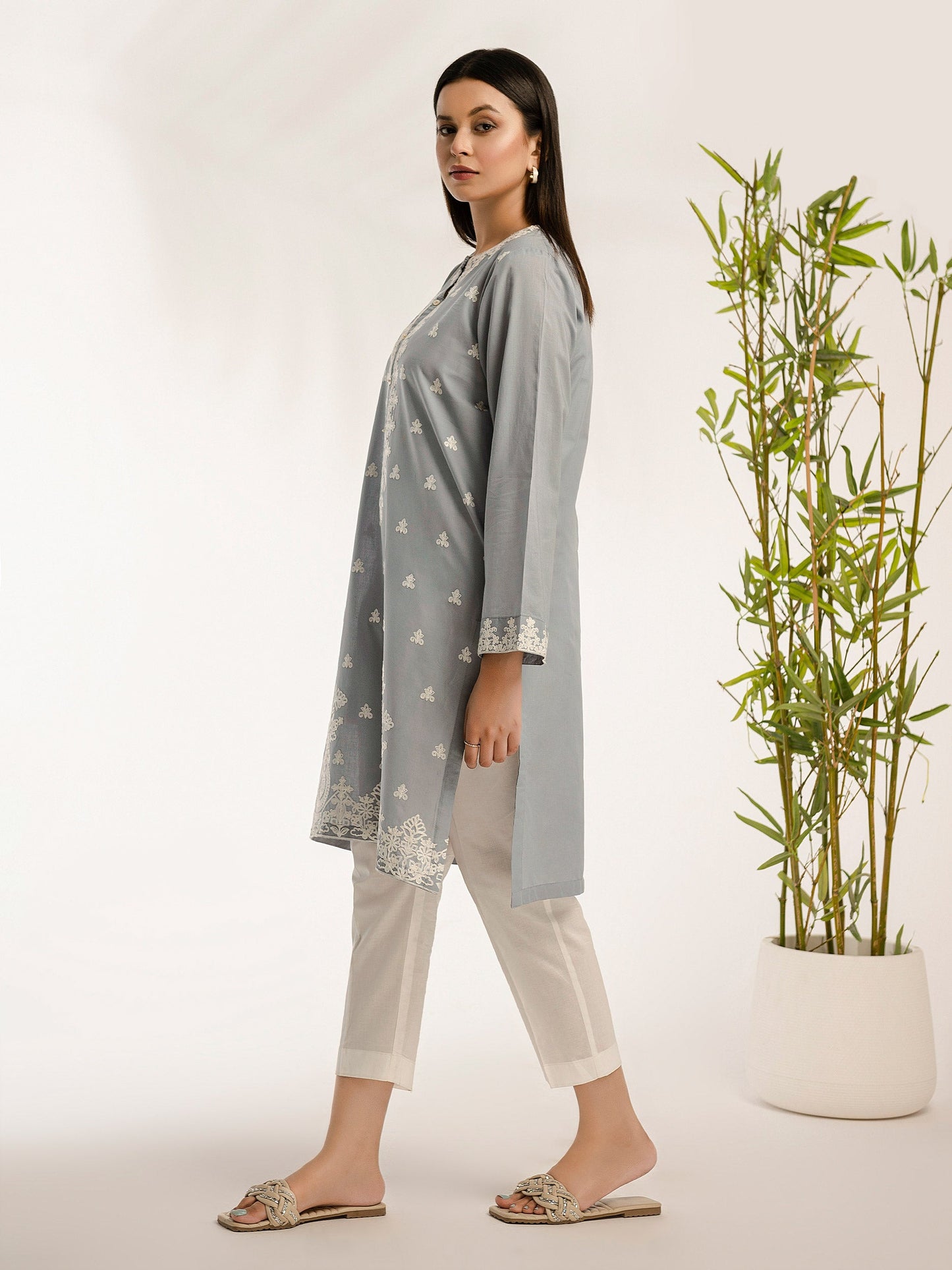 Cambric Shirt-Embroidered (Pret)