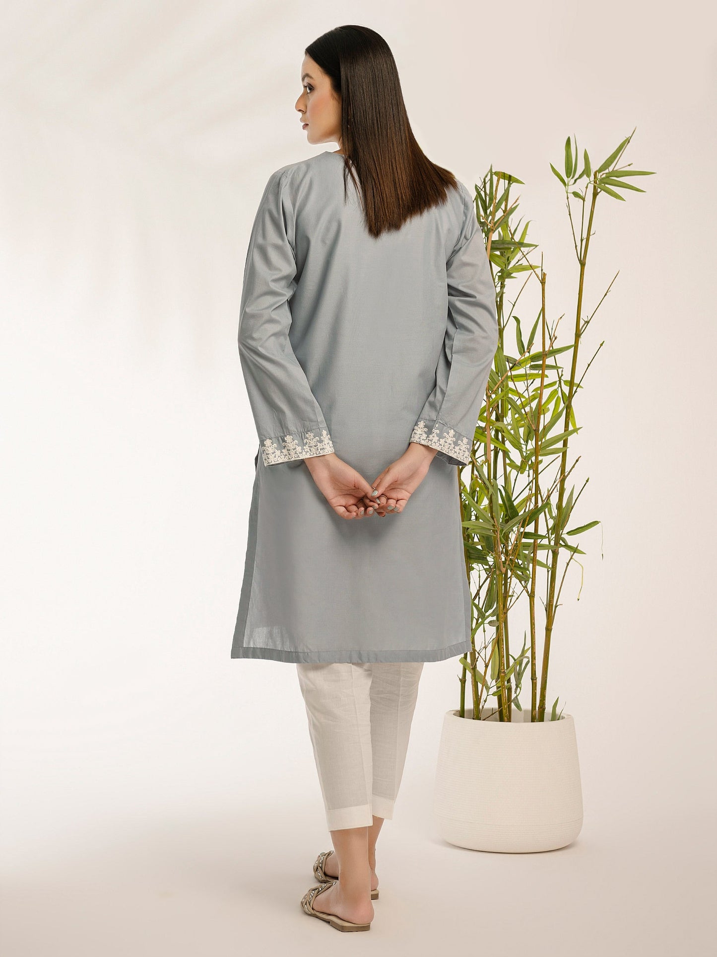 Cambric Shirt-Embroidered (Pret)