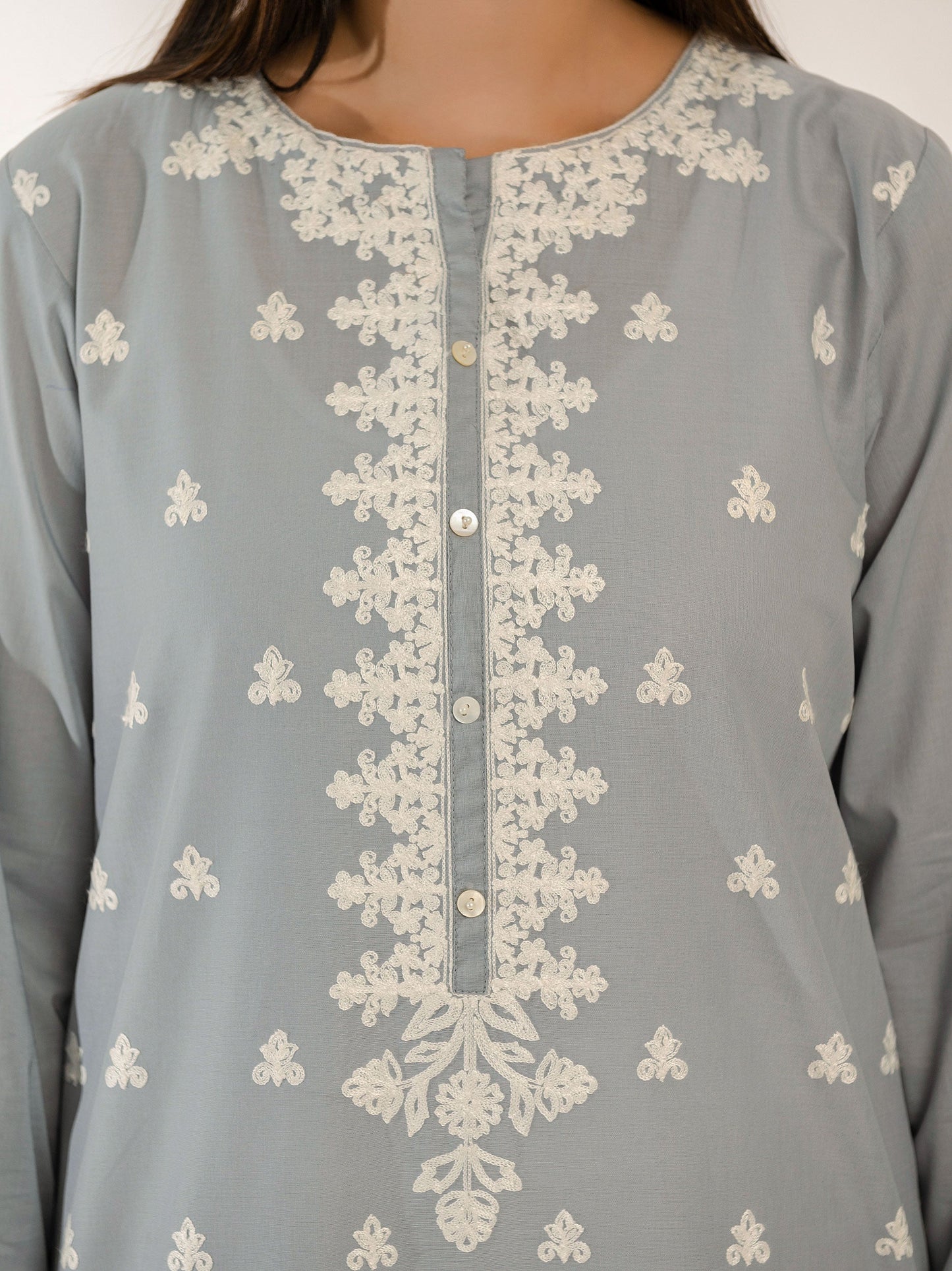Cambric Shirt-Embroidered (Pret)