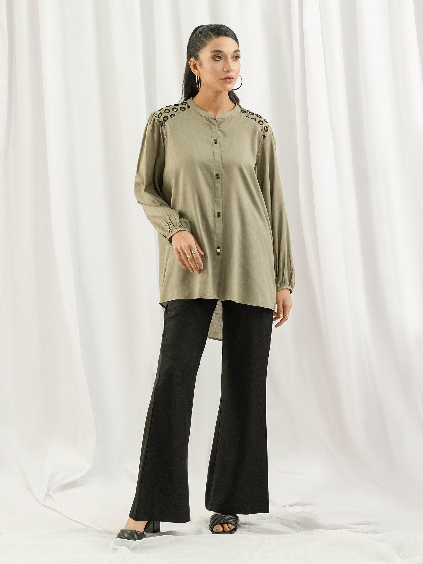 Embroidered Viscose Top