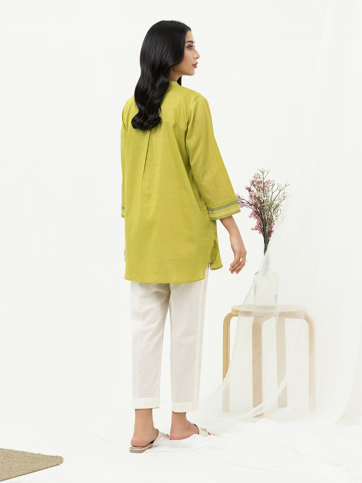 Textured Lawn Kurti- Dyed (Pret)