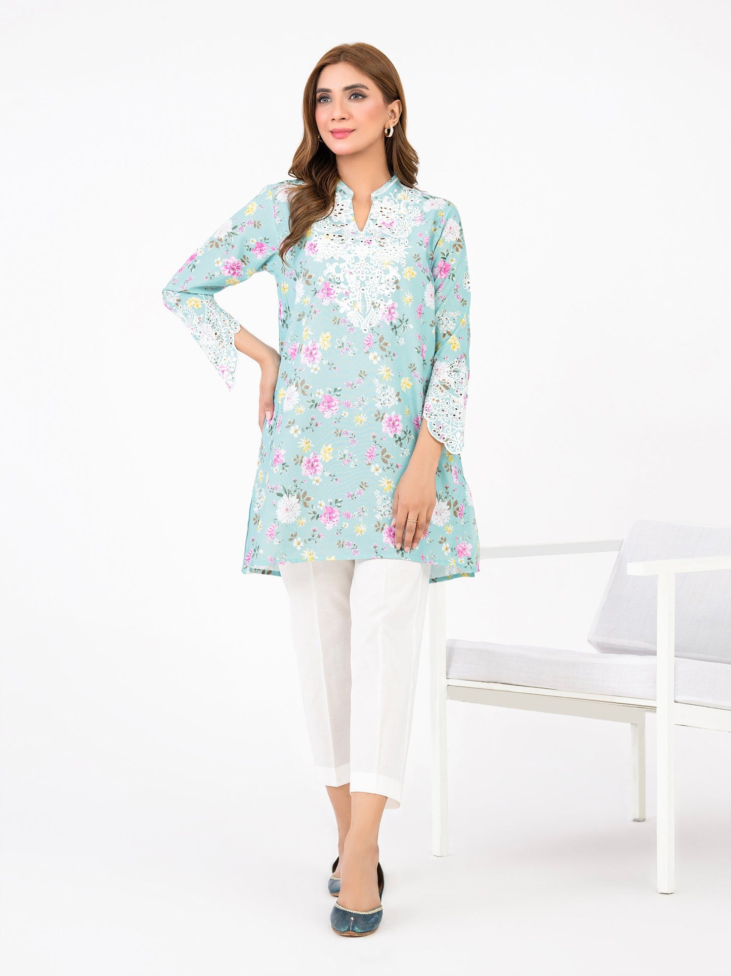 Khaddar Kurti-Embroidered(Pret)