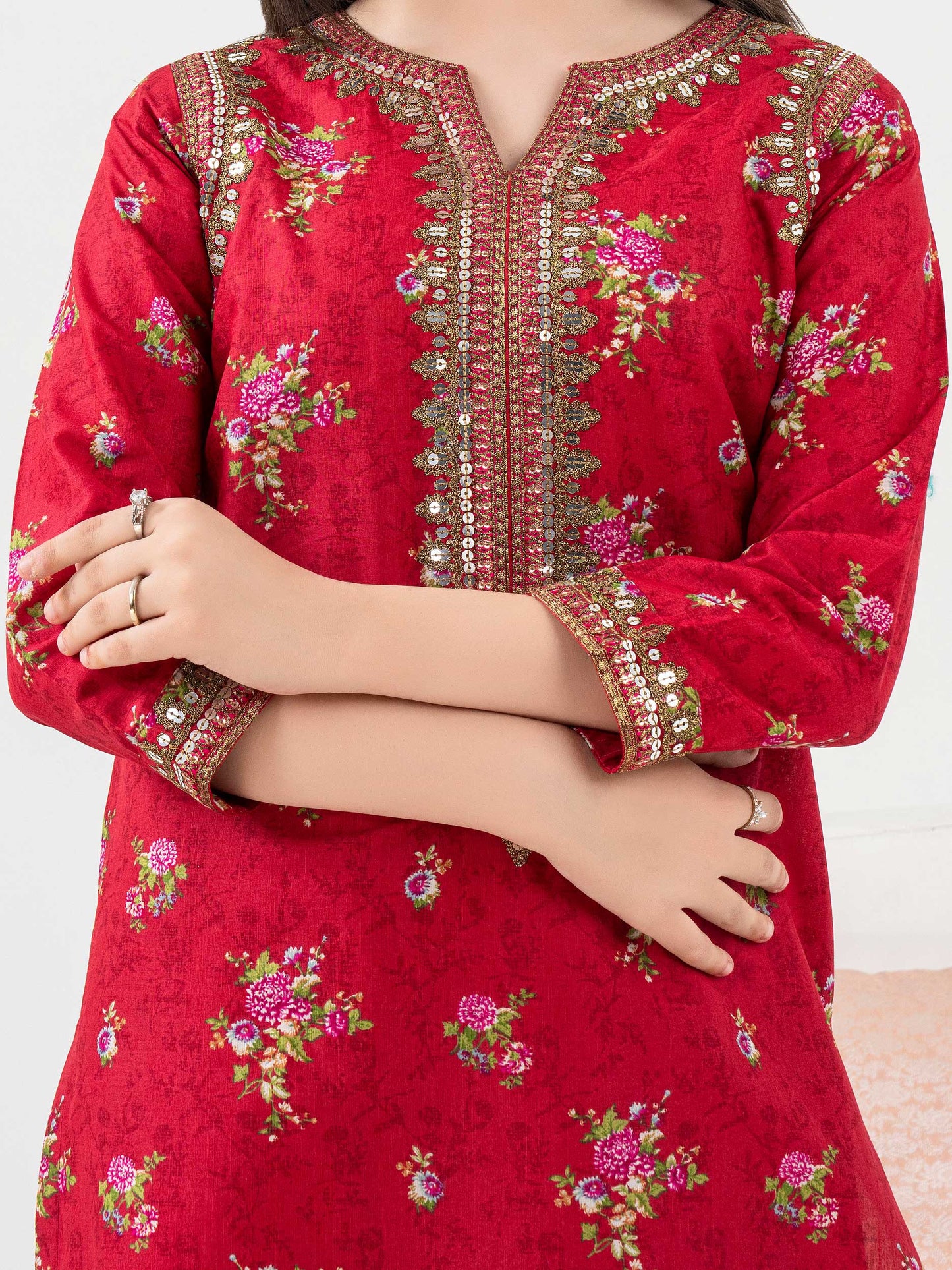 2 Piece Lawn Suit-Embroidered