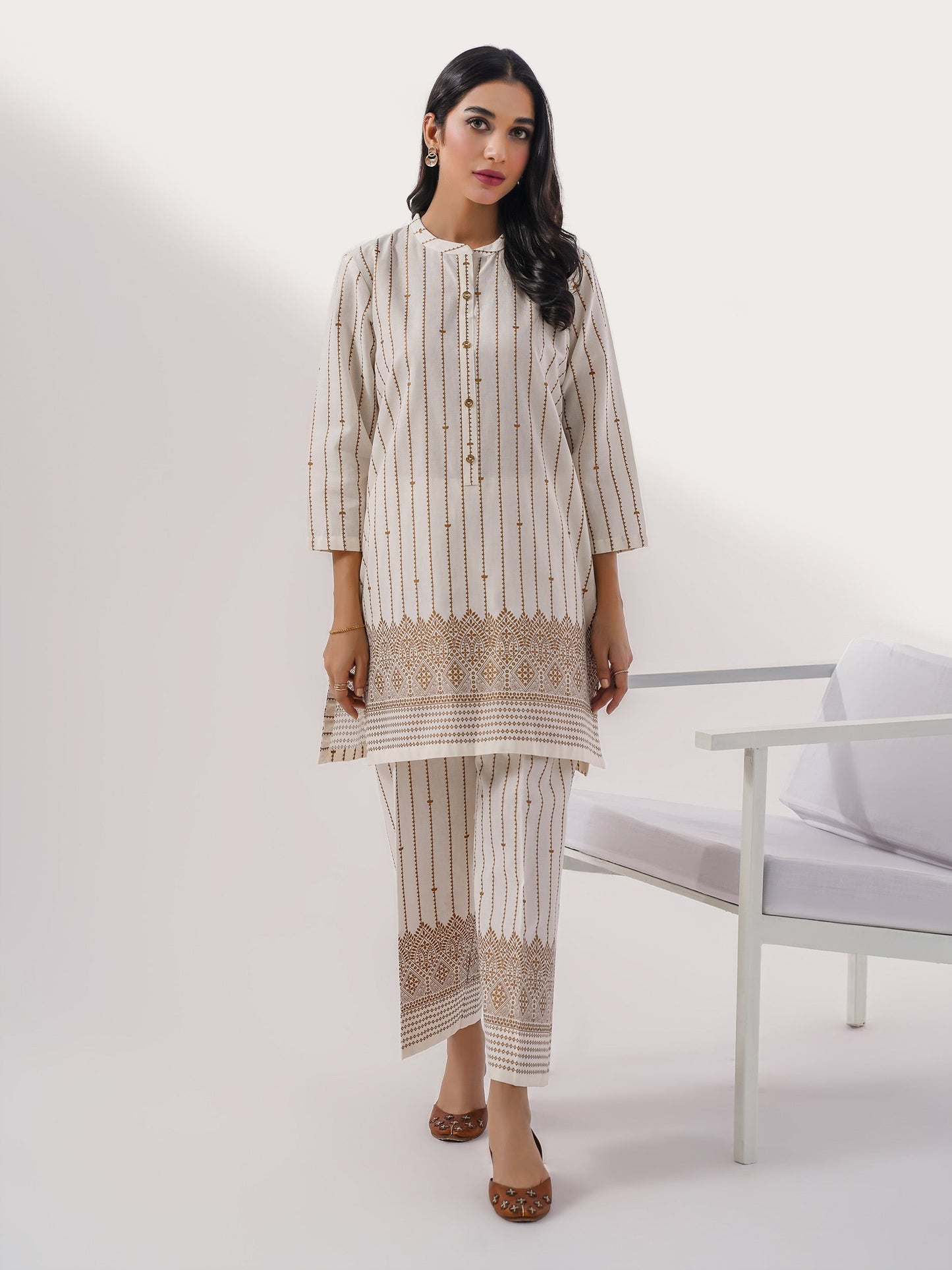 2 Piece Khaddar Suit-Paste Print(Pret)