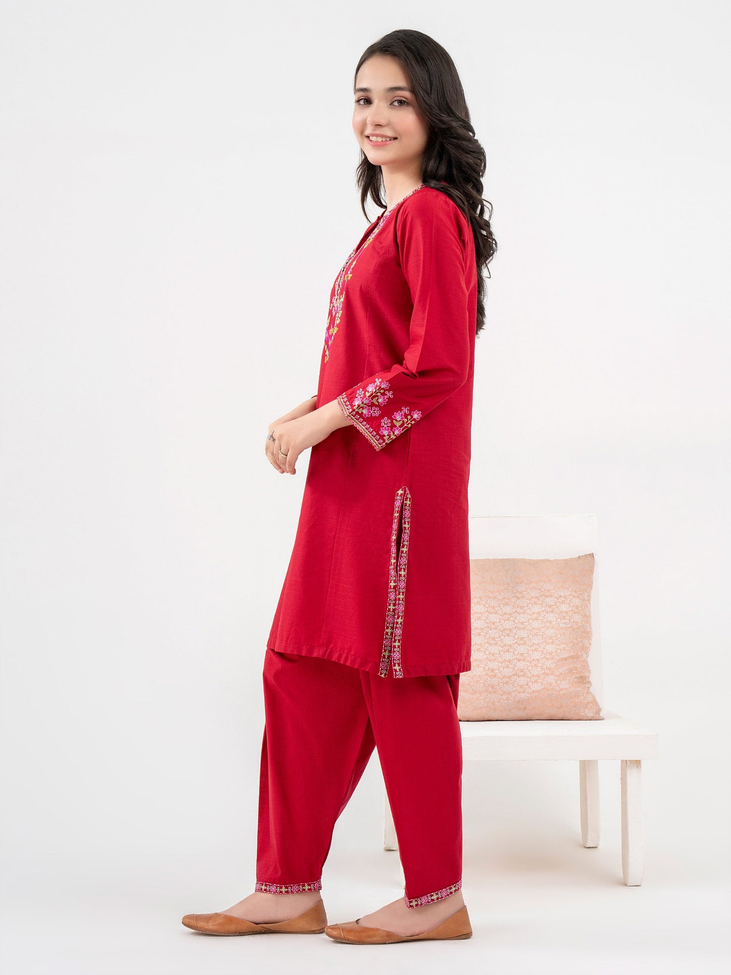 2 Piece Lawn Suit-Embroidered