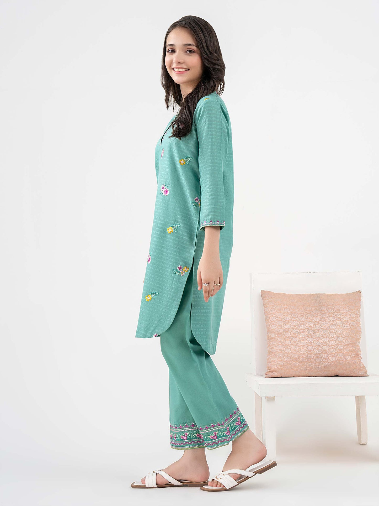 2 Piece Lawn Suit-Embroidered