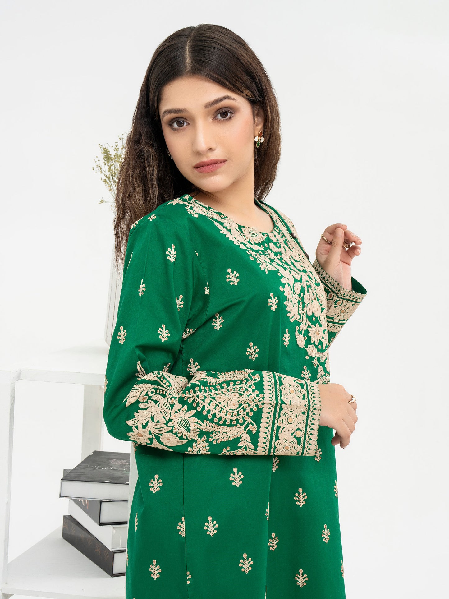 Cambric Kurti-Paste Print (Pret)