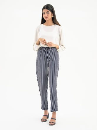 stripe-printed-jersey-pants