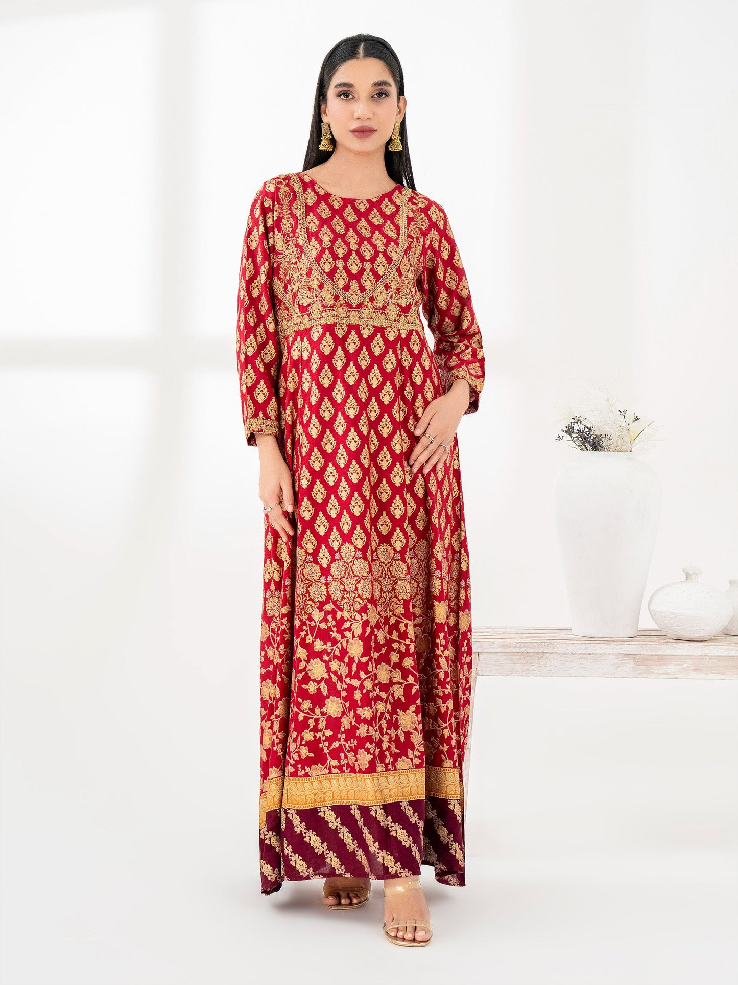 Viscose Pishwas-Embroidered (Pret)